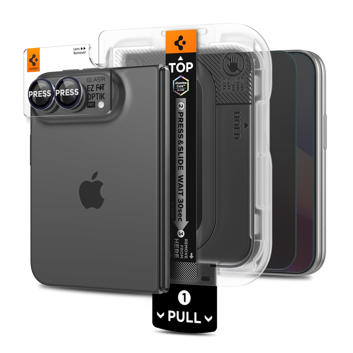 Spigen Pacchetto pellicola privacy e per l'fotocamera iPhone Duo