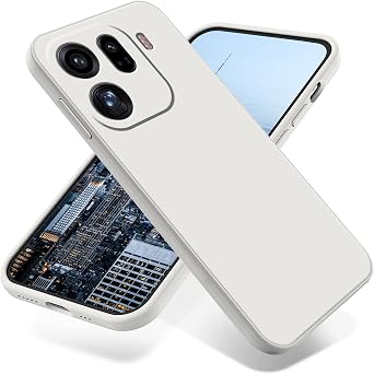 Compatible with Oppo Find X9 Pro Case Slim Silicone Liquid Full Body Cover,Phone Case for Find X9 Pro Soft Shockproof Cute Anti-Scratch Microfiber Lining Funda para Protective White