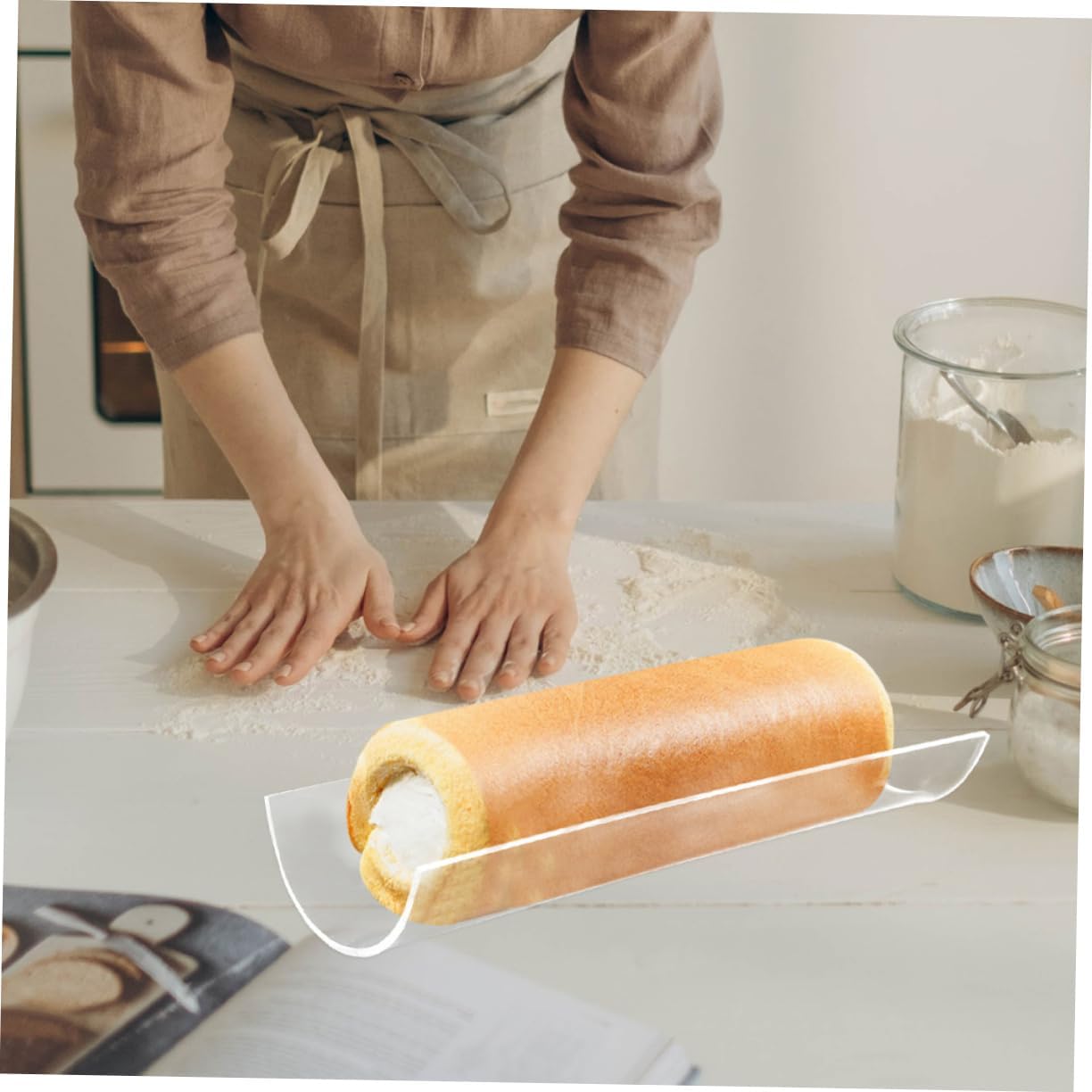 4pcs Roll Cake Mold Shaped Baking Tool for Shaping Multi-function Reusable for Bakeries Dessert Shops and Home Use