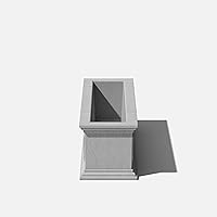 Vista 7 de Veradek Brixton - Maceta de plástico para ventana, maceta rectangular grande para balcón, alféizar de ventana al aire libre, resistente a