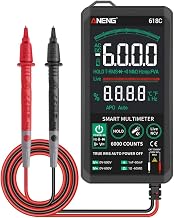 ULTECHVO 618A Multímetro Digital Touch Button Meter Tela LCD Medidor de Tensão Corrente Portátil Ohm Amp Testador de Medição (sem bateria) Amarelo