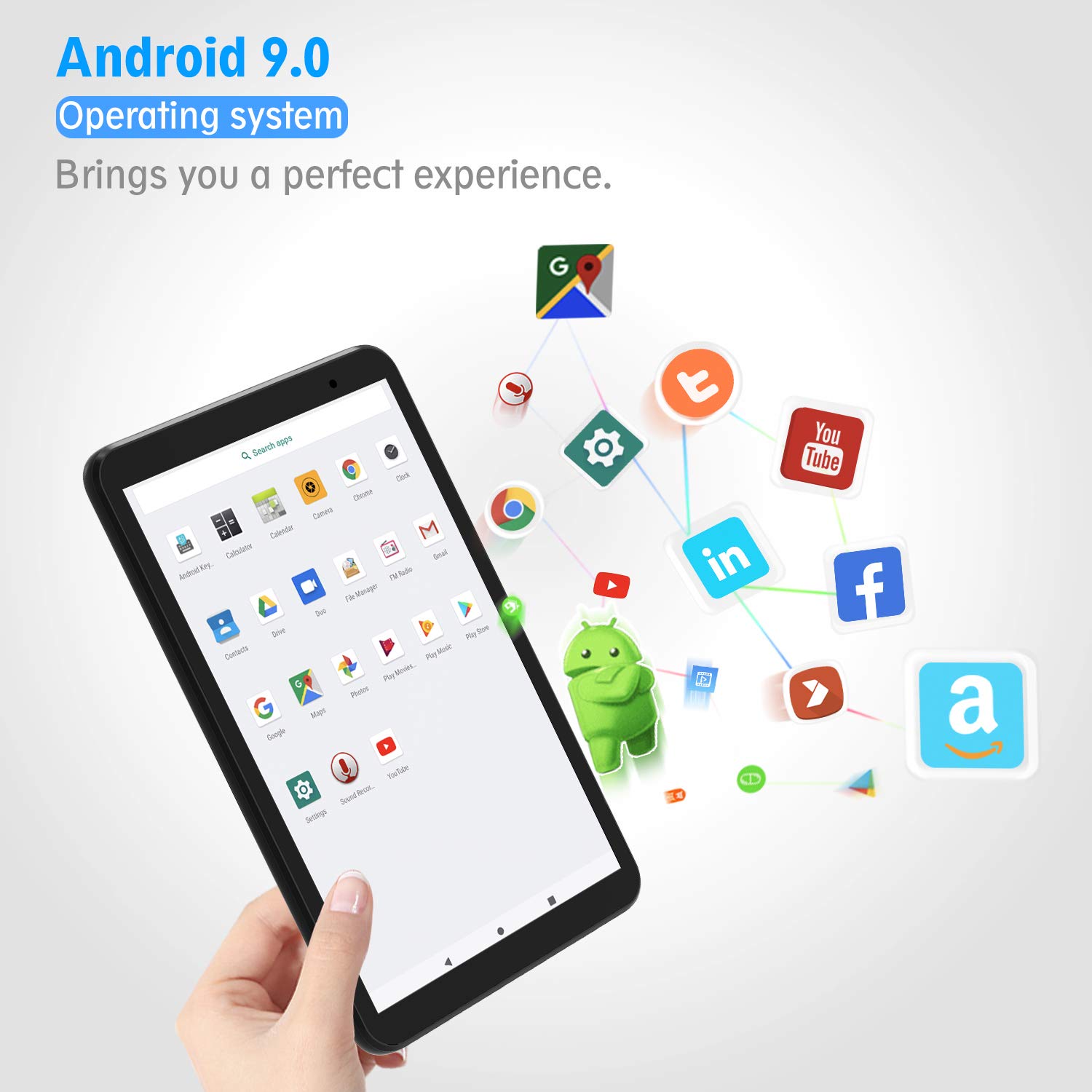HAOQIN HaoTab H8 Pro Tablet 8 inch, Android 9.0 Pie, 2 GB
