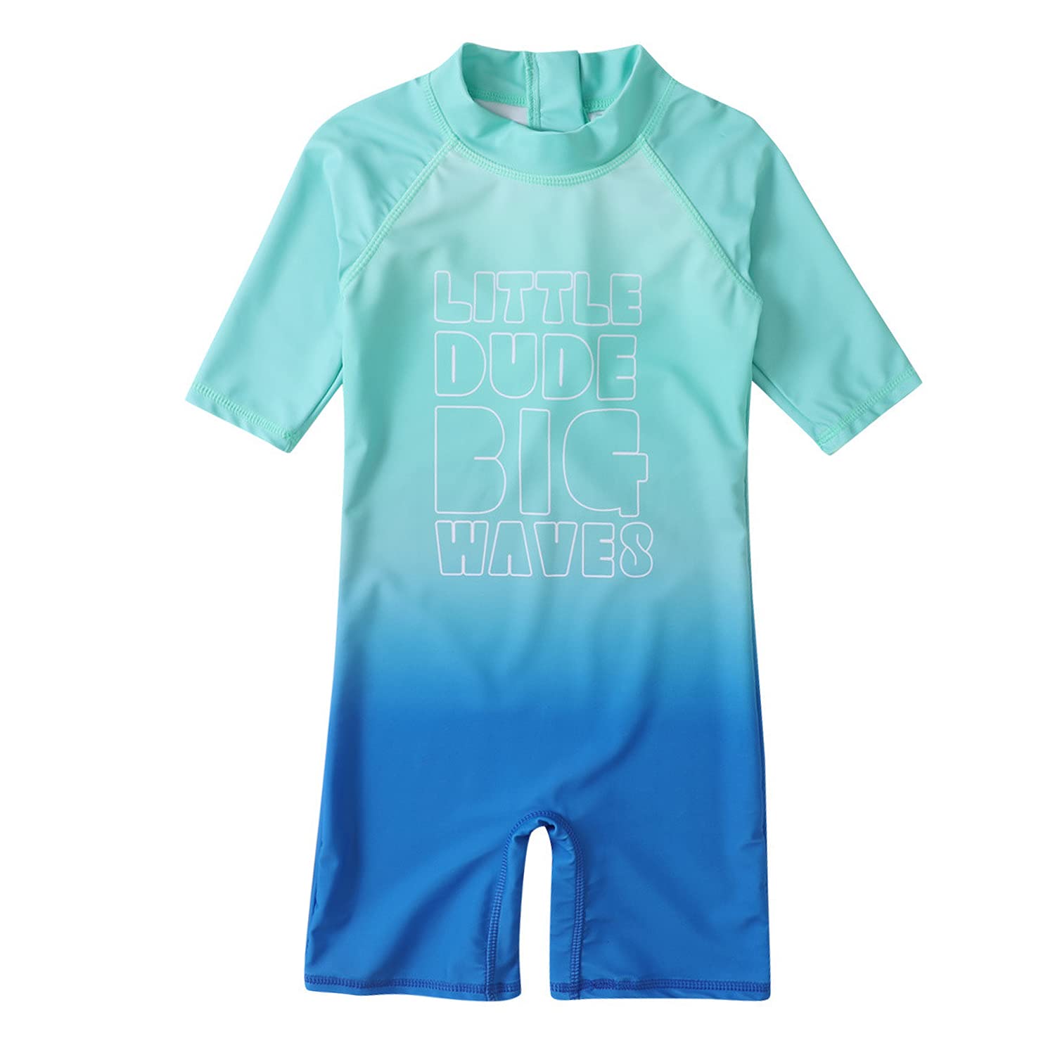 KIMJUN Toddler Baby Boys Swimsuit One Piece Zipper Rash Guard Kid Bathing Suit Swimwear Sunsuit 1-5T