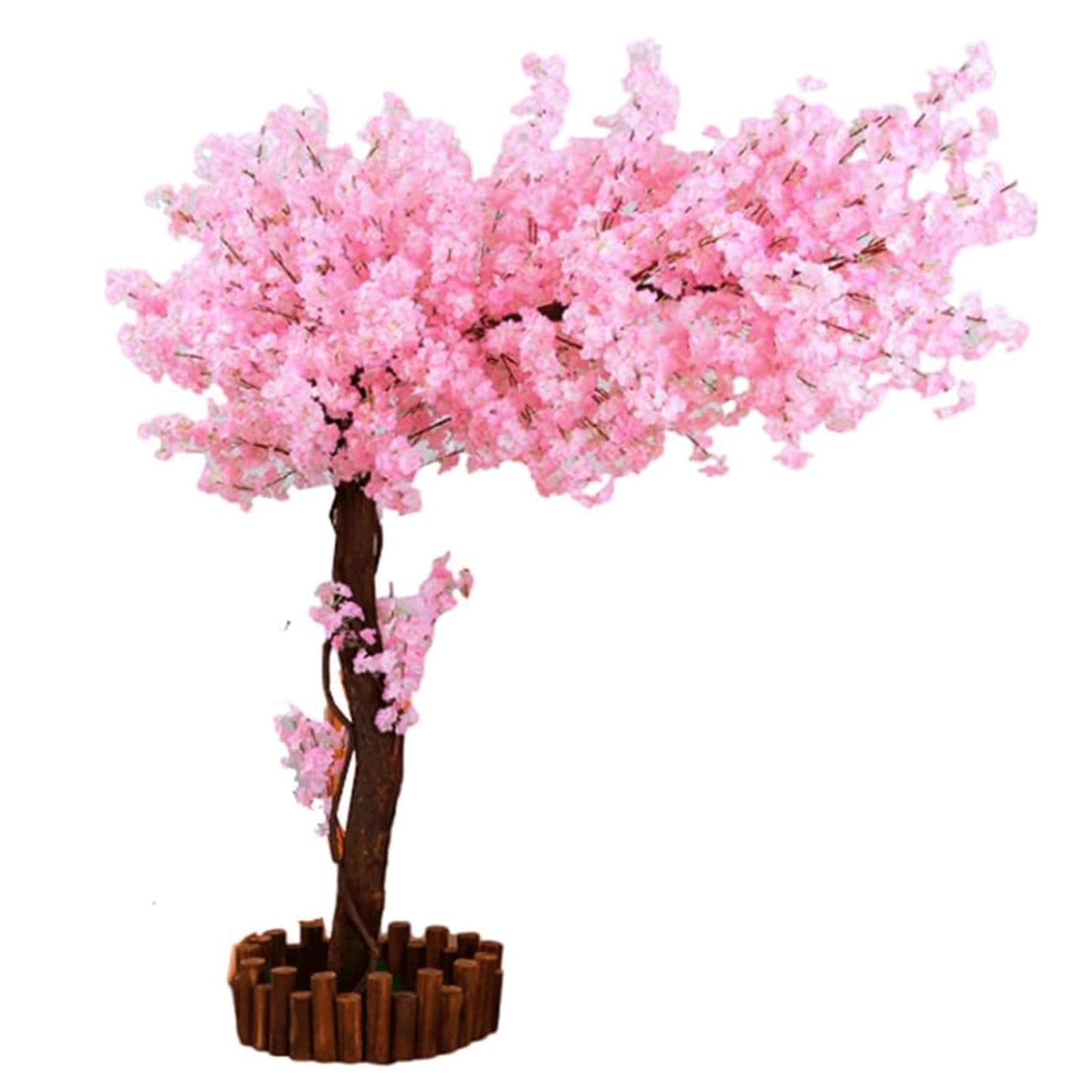 GLJTUO fake tree Large Artificial Tree Simulation Cherry Blossom Tree Home Fake Tree 4.9 Ft Wishing Tree Fake Plants With Real Wood Trunk Realistic Design