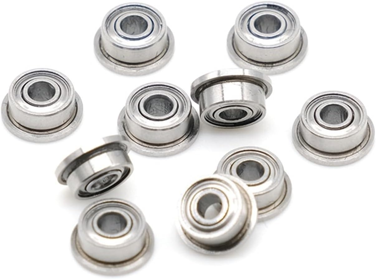 MF52ZZ 2x5x2.5 mm ABEC-7 10PCS Miniature Flange Bearing Thin Wall Metal Shielded Flanged Bearings