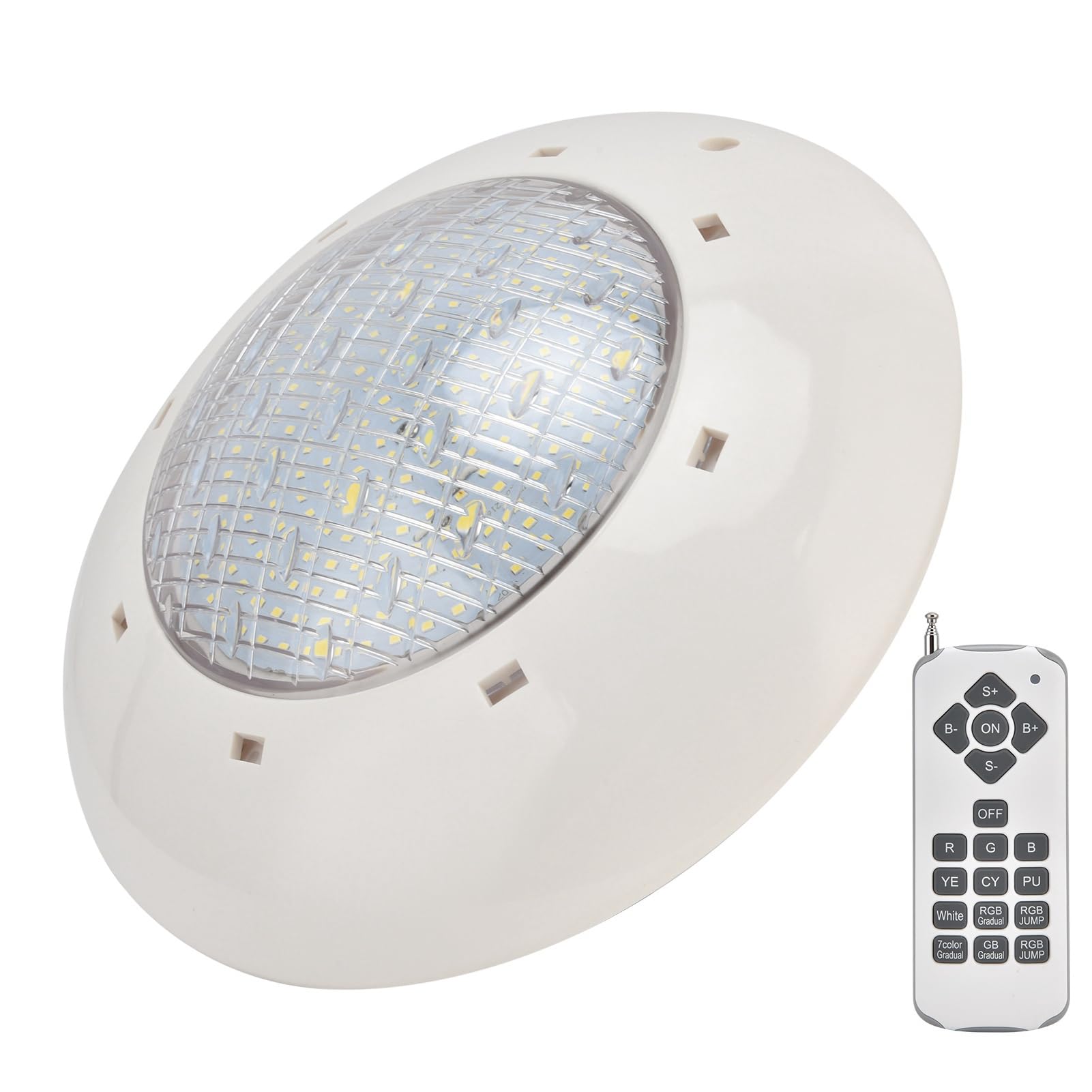IP68 Wasserdichte LED-Schwimmbadleuchte Bunte RGB-Wand-Unterwasserleuchte mit Fernbedienung AC12V (12W)