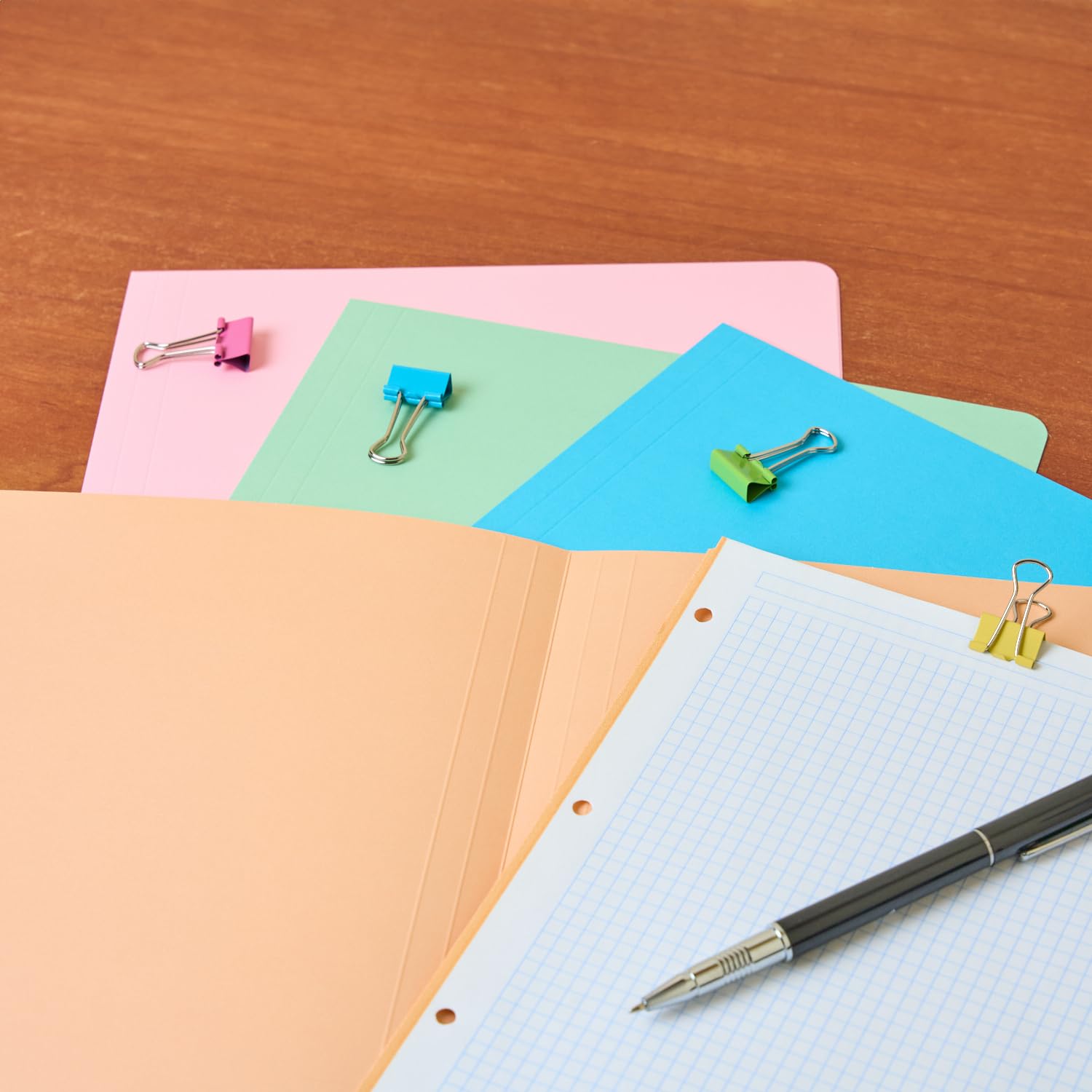 Dohe - Sottocartelle di cartone (100 pz.) - 5 colori, formato foglio 23,5 x 33,5 cm, fessure per pastello, spessore 180 g/m² - Materiale per ufficio