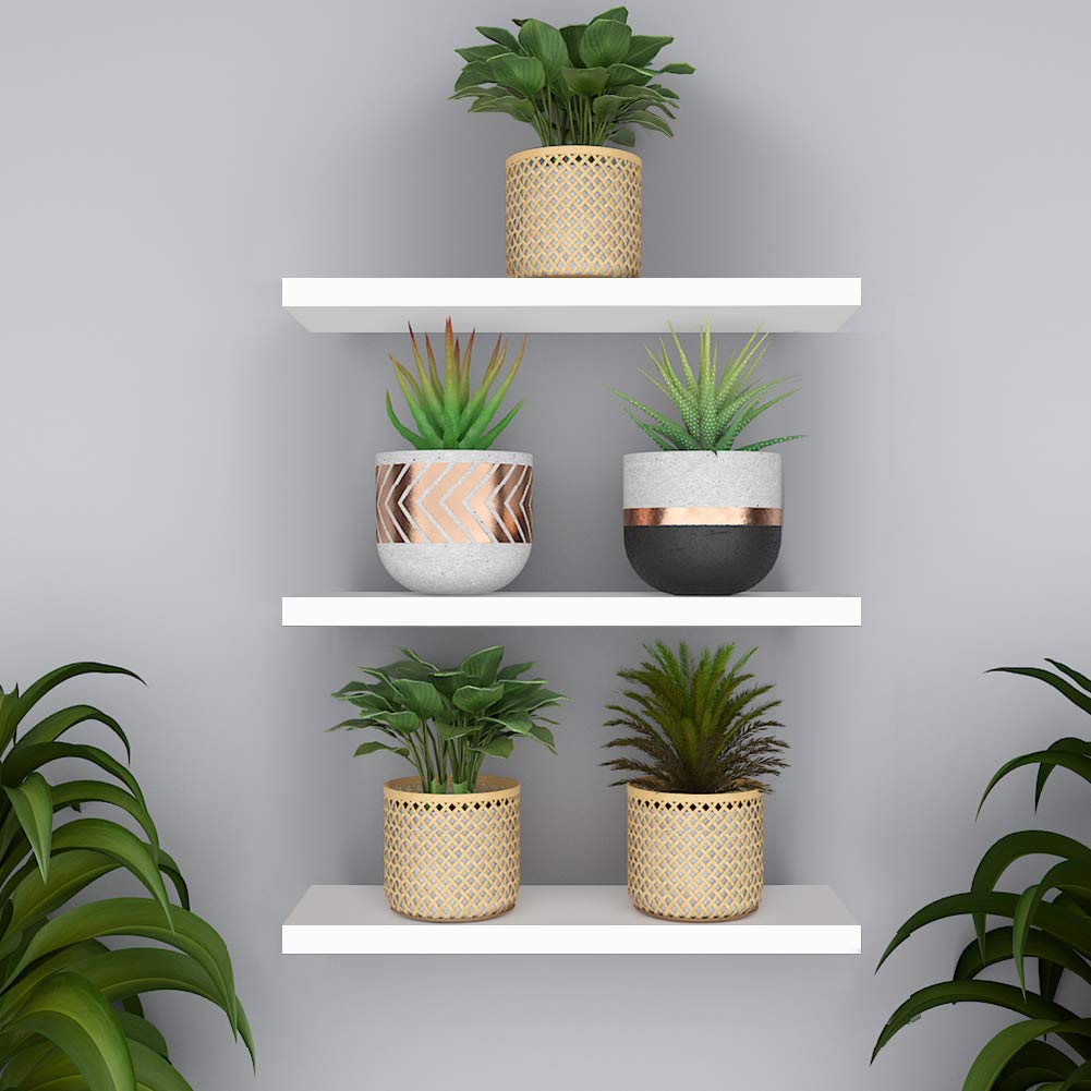 Buy 3 Pack White Wall Floating Shelves,Floating Wall ed Shelves, Set of