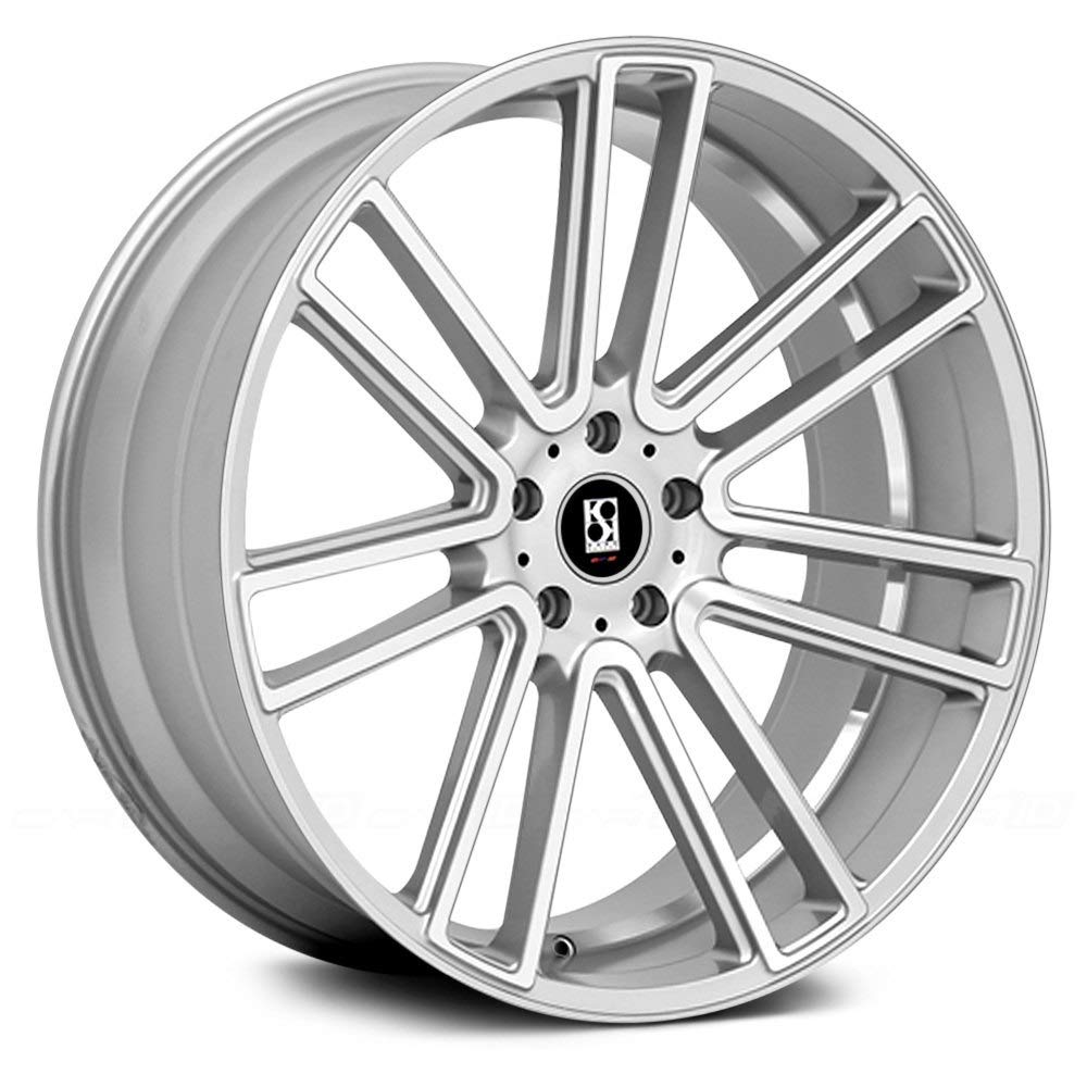 KoKo Kuture MASSA-7 Custom Wheel - 20x10, 40 Offset, 5x114.3 Bolt Pattern, 73.1mm Hub - Silver with Machined Face Rim