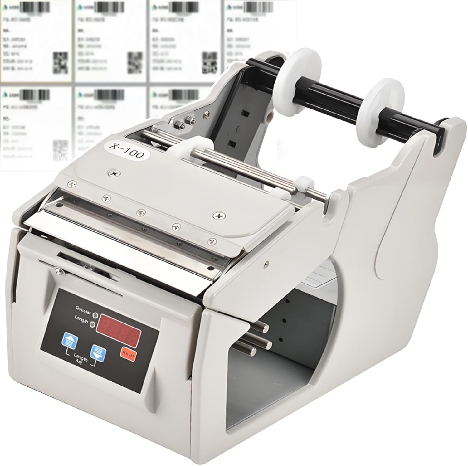 YXYLJOZ Electric Automatic Label Dispenser, 130mm/S, Label Width 5-180mm, Height 4-300mm, Max Diameter 250mm, Efficient Label Peeling and Dispensing Solution (130MM)