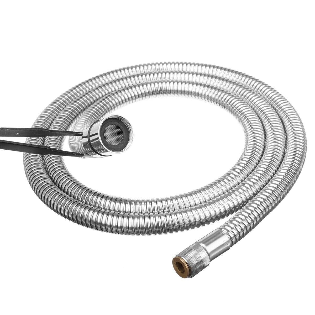 Ara Choice Women's Silver Replacement Of Pull Out Flexible Spray Hose Home Kitchen For Basin Bath Tap
