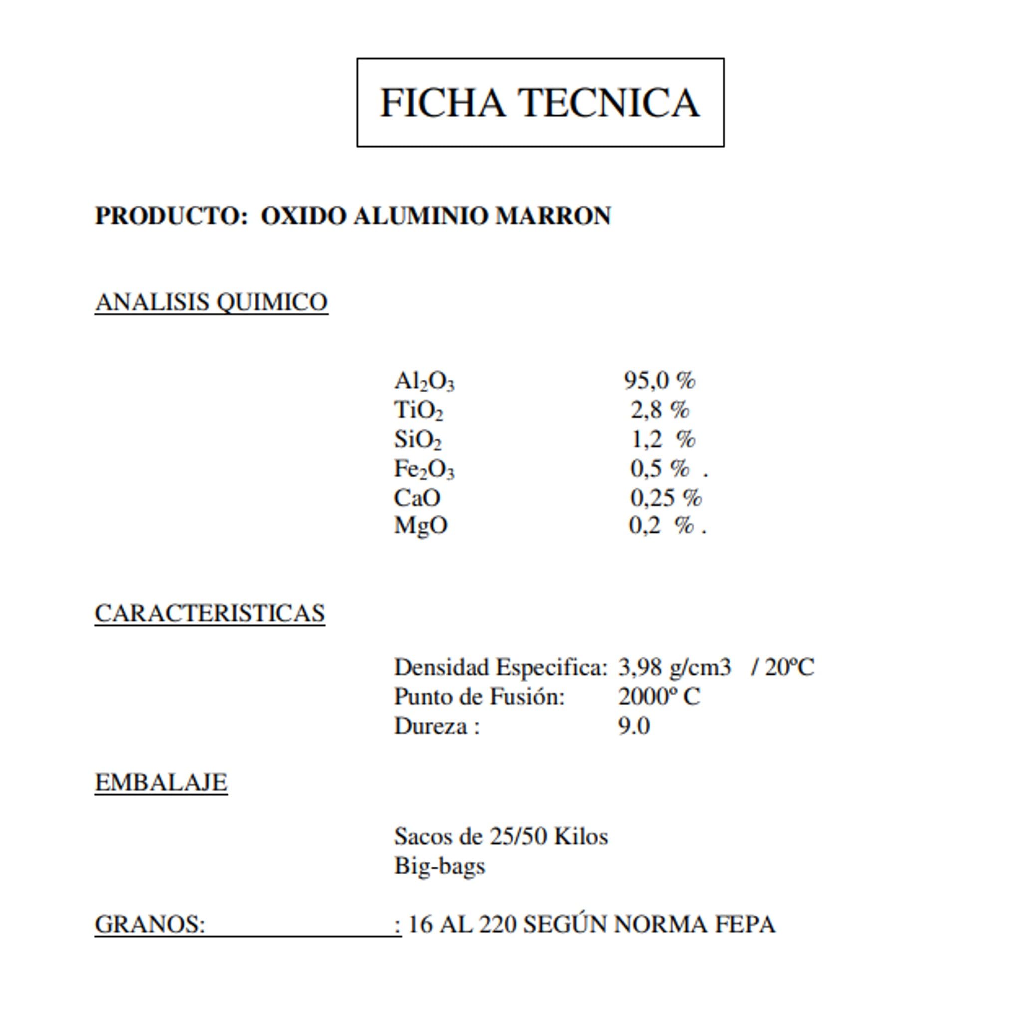 Bricoloco Corindón Marrón abrasivo para chorro de arena altas prestaciones grano 036 medio. Polvo de piedra cristal arena corindón para abinas Chorreadoras (25, Kilogramos)