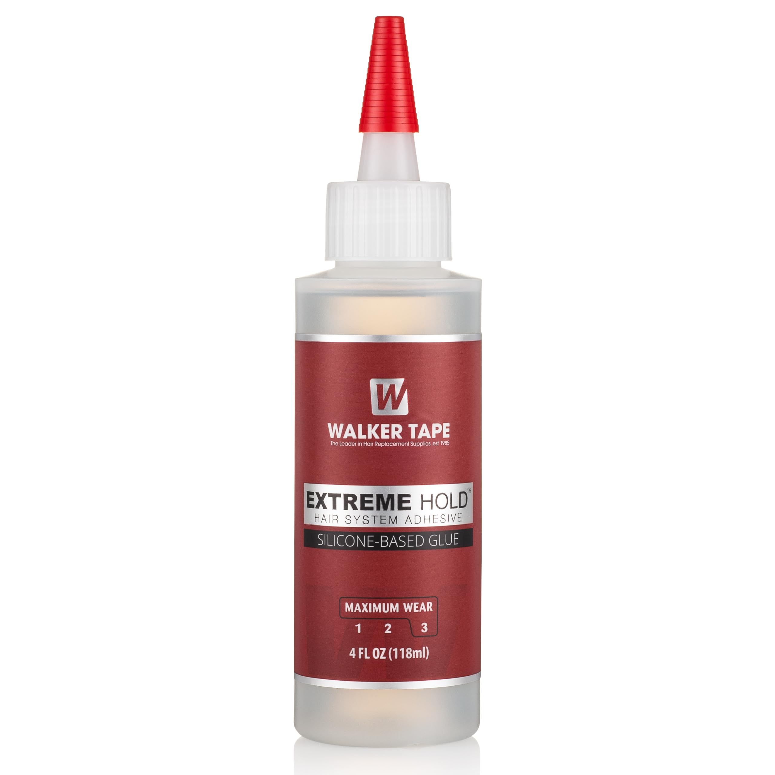 Walker Tape Extreme Hold Adhesive 4 fl oz Squeeze Bottle for Wig Installs, Lace Systems, Toupee Applications, Hair Tape Prep and Adhesive Strips Use Offering Maximum Wear Strength, Skin-Safe Bonding