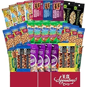 Ultimate Healthy Care Package (30 Count) – Bars & Nuts Variety- Gift Box Bundle Present – Kids, Adults, Boys, Girls, College Student,