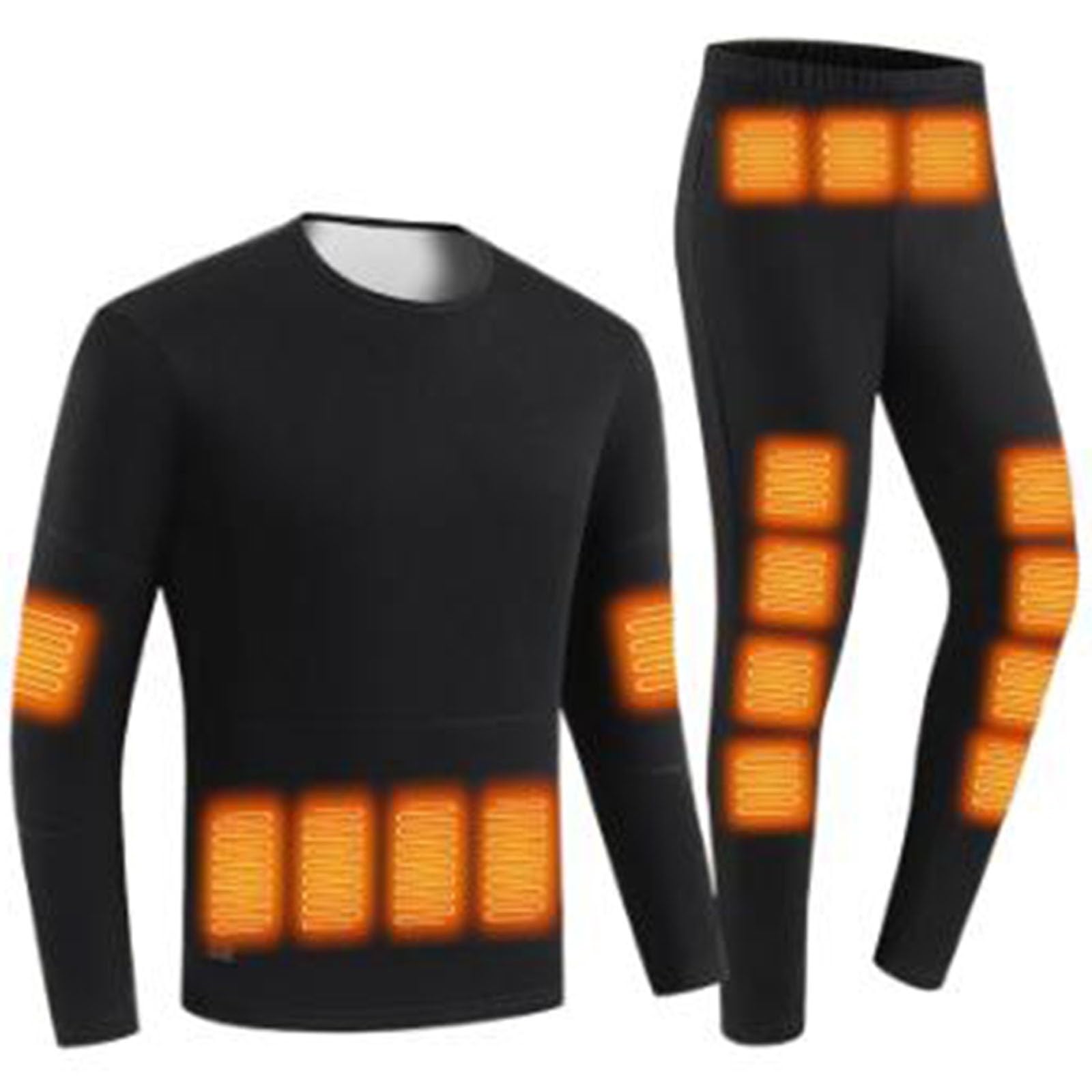 Completo Intimo Termico Riscaldante Intelligente a 30 Zone per Uomo e Donna, Moto Abbigliamento Fleece Termica Camicia Pantaloni, Senza Batteria