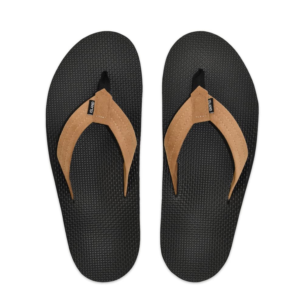 Island Slipper MAUKA Mens Ultrasuede Rubber Sandal - Made in Hawaii