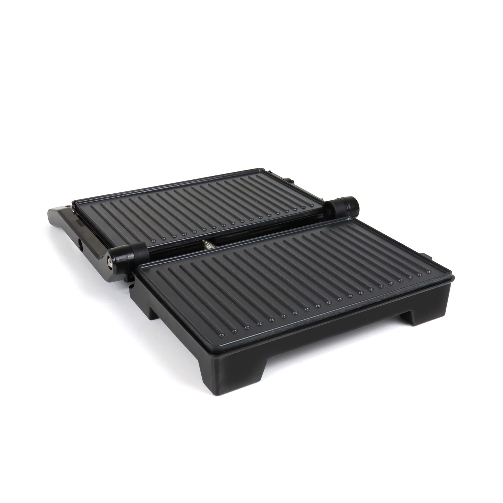 JATA JEGR1107 - Grill Eléctrico de Asar Doble 1000W, Sandwichera y Grill 180º, Placas Antiadherentes Sin PFOA, Apertura Total, Grill para Carne, Pescado y Paninis