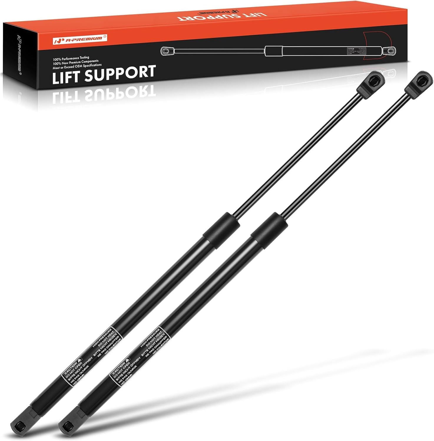 A-Premium Front Hood Lift Supports Shock Struts Compatible with Select Ford Models - Excursion 2000-2005, F250 F350 F450 F550 Super Duty 1999-2007, F350 1995-1997 - Replace # F81Z16C826AA (2-PC Set)