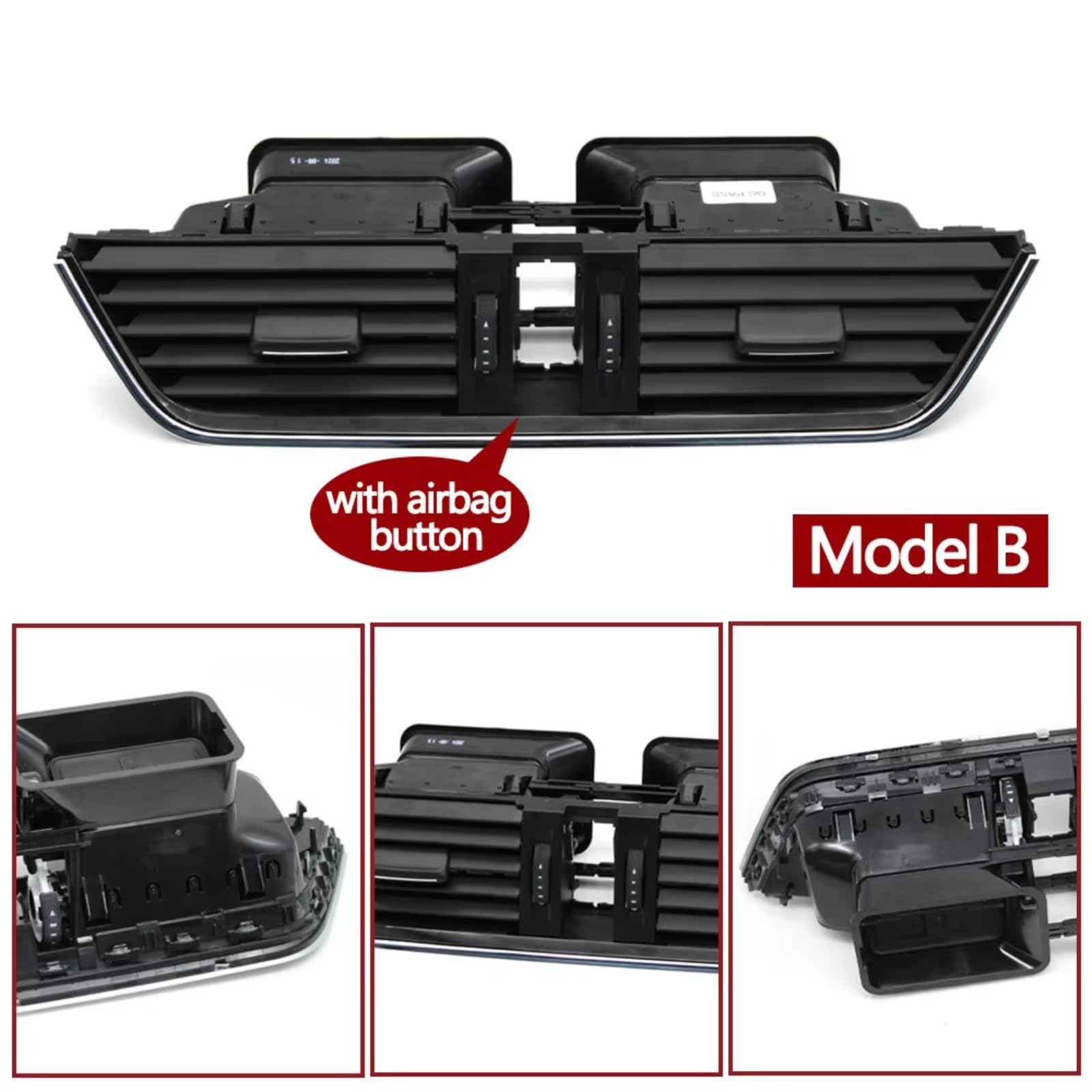 Compatible Avec Skoda Pour Octavia 2015-2021, Ensemble Sortie Climatisation Centrale Pour Tableau Bord Avant Voiture 5E0820951 5E0820951CZLL Remplacement Ventilation(Model B)