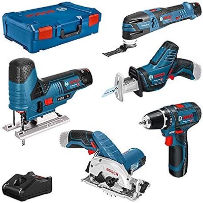 Bosch Professional 12V System Combo Kit: GSR 12V-15 + GST 12V-70 + GKS 12V-26 + GSA 12V-14 + GOP 12V-28 + GLI 12V-80 (incl. 3 baterías 3.0Ah, cargador GAL 12V-40, XL-BOXX)