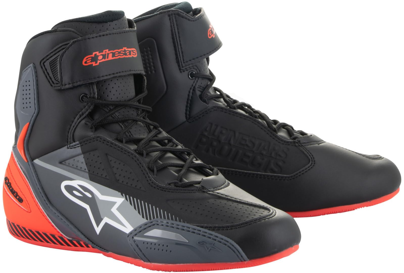 Alpinestars Faster 3 2024 perforowane buty motocyklowe, czarny/szary/czerwony, 7 (39)