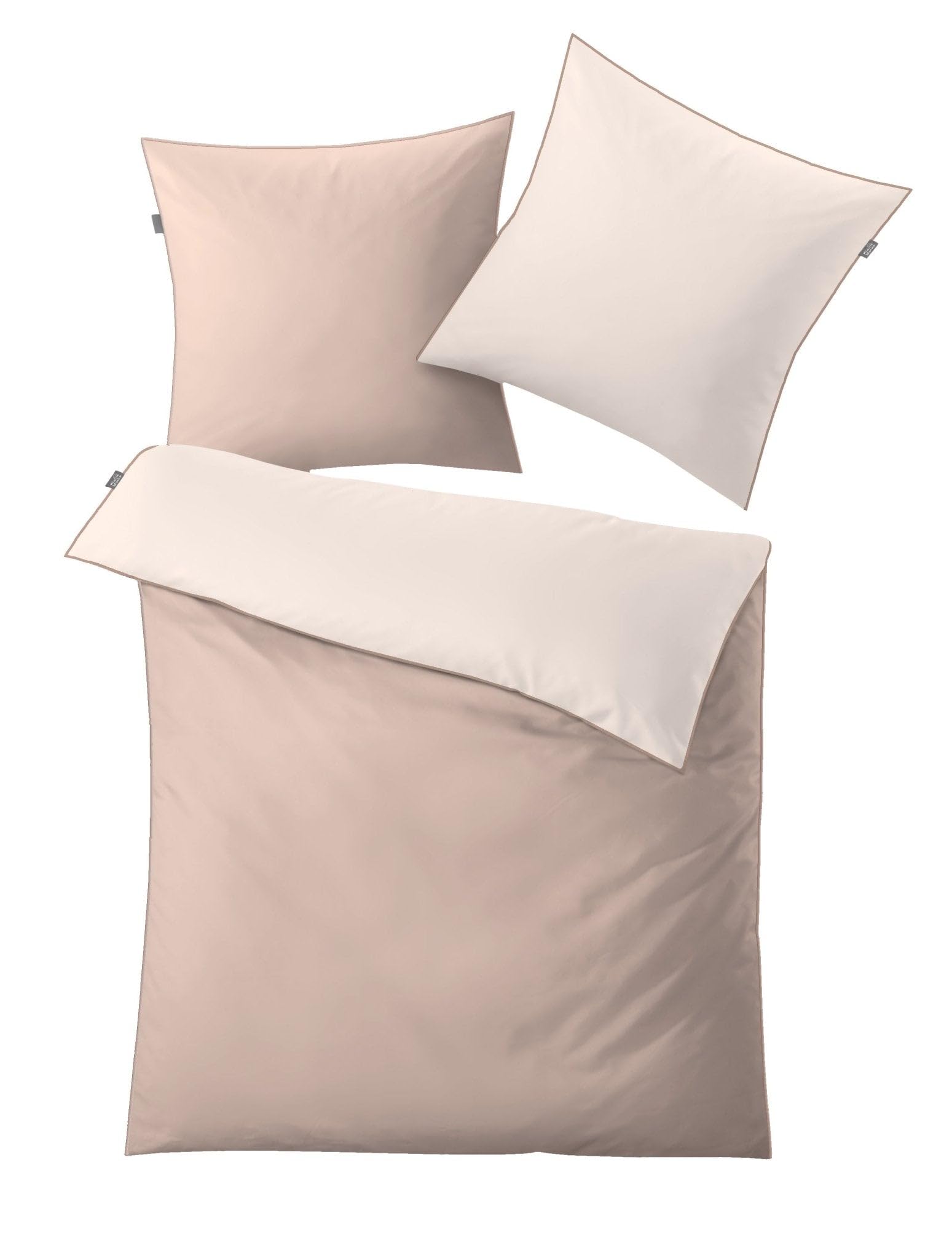 Kleine Wolke Linda Bettwäsche Mako-Satin Taupe 135 x 200 cm + 80 x 80 cm