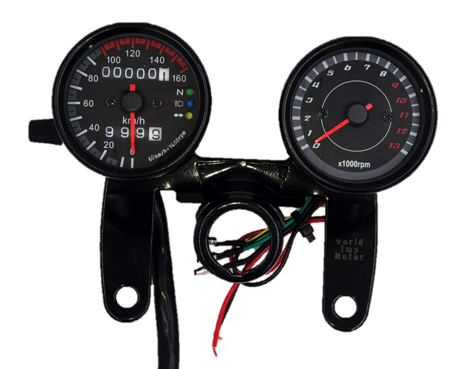 Amazon.co.jp: world Imp Motor バイク 12V 用 電気式 タコメーター 