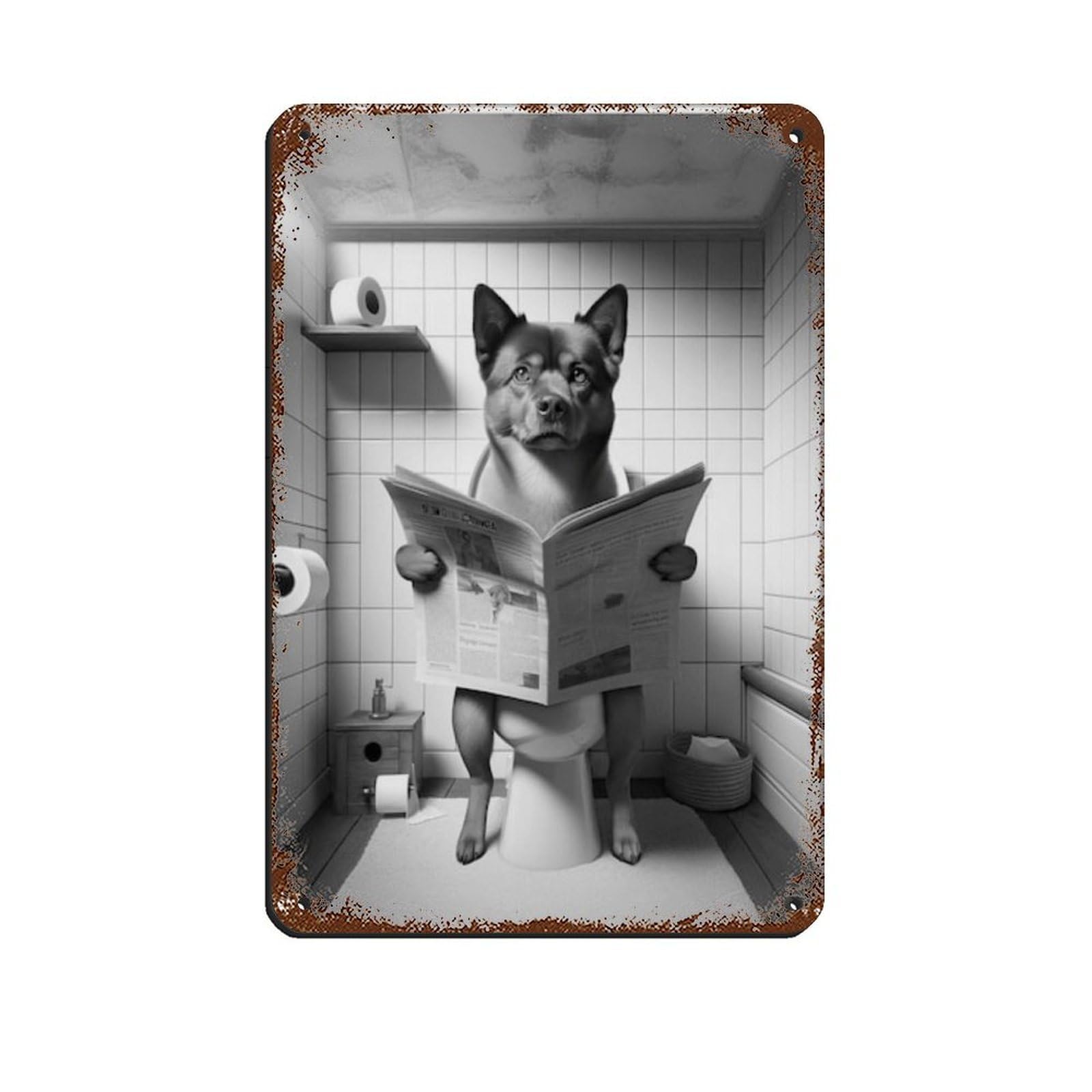 Lxwnze 20L X 30W Cm New Guinea Singing, Funny Bathroom Decor Tin Sign Vintage Metal Pub Club Cafe Bar Home Wall Art Decoration Poster Retro 8X12inch(20X30cm)