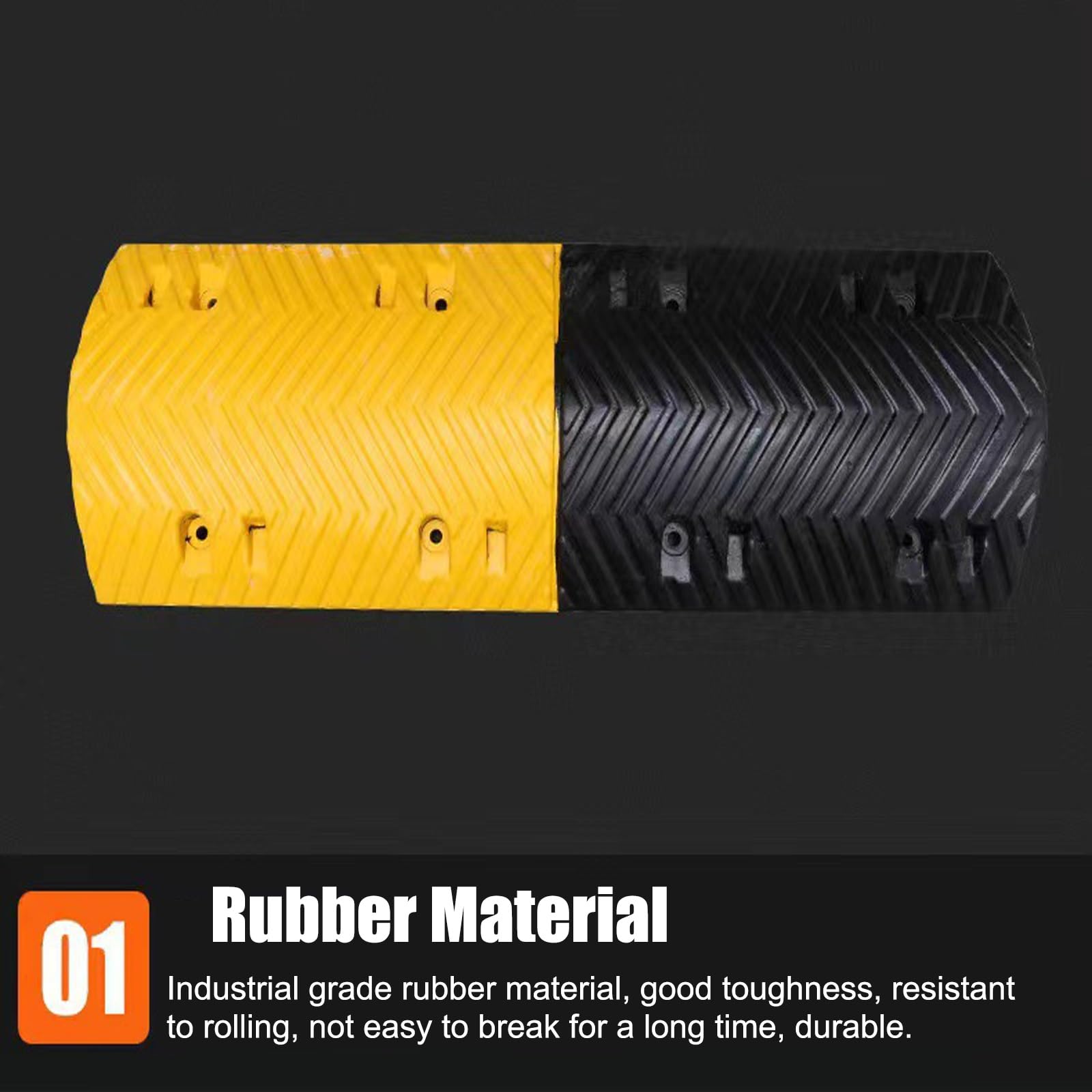 1 Pieza Protector Cable de 1 Canal, Capacidad de 5 Toneladas/Eje Rampa Coche Resistentes, Pasacables Suelo, Canaleta Cables, para Interior y Exterior(100 * 35 * 7.5cm/39 * 14 * 3in)