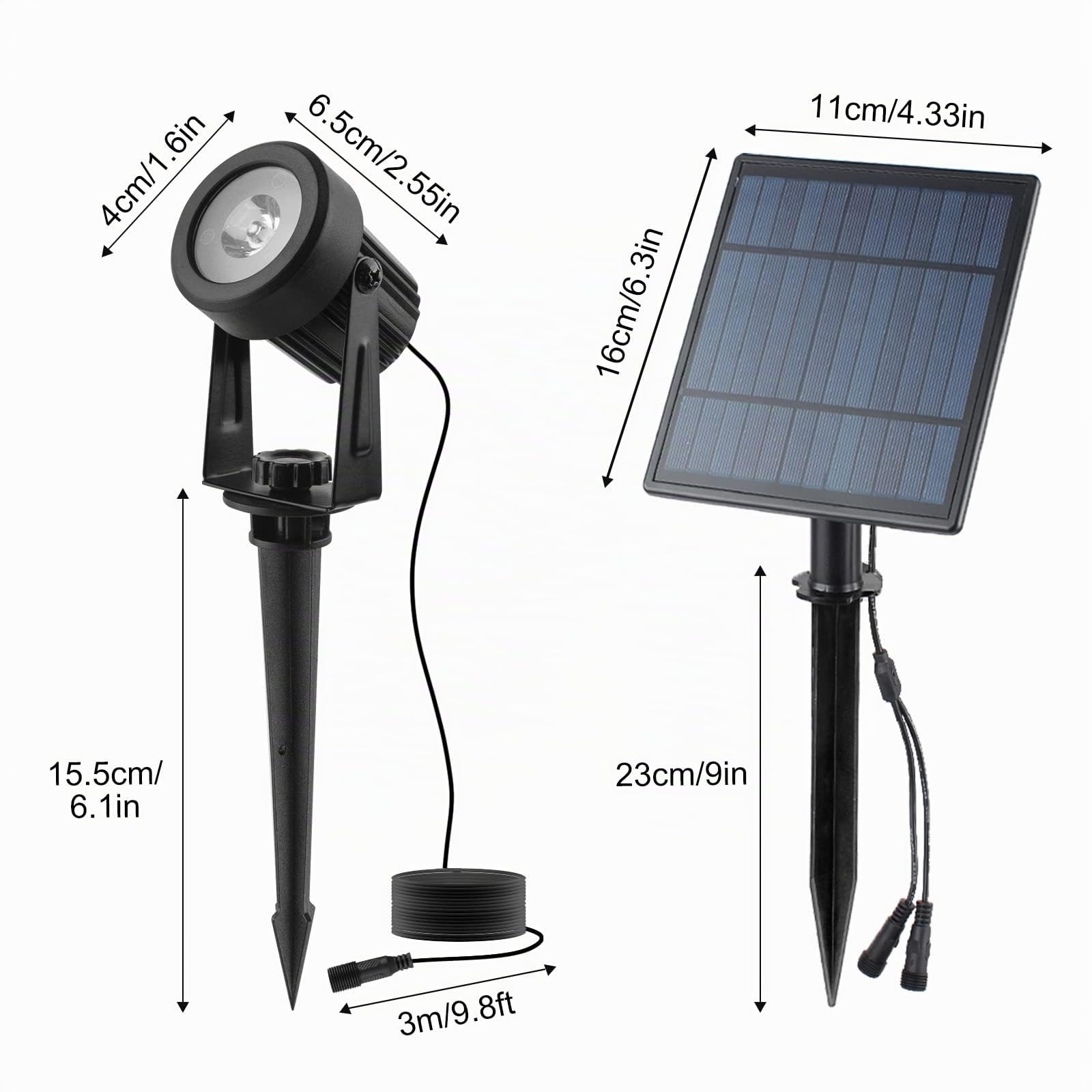 Solar Gartenleuchten Solarlampen für Außen Garten IP65 Wasserdicht Gartenleuchte Solar Gartenbeleuchtung 3000K LED Solarstrahler für Außen Gartenweg Bäume Sträucher (Gelb)