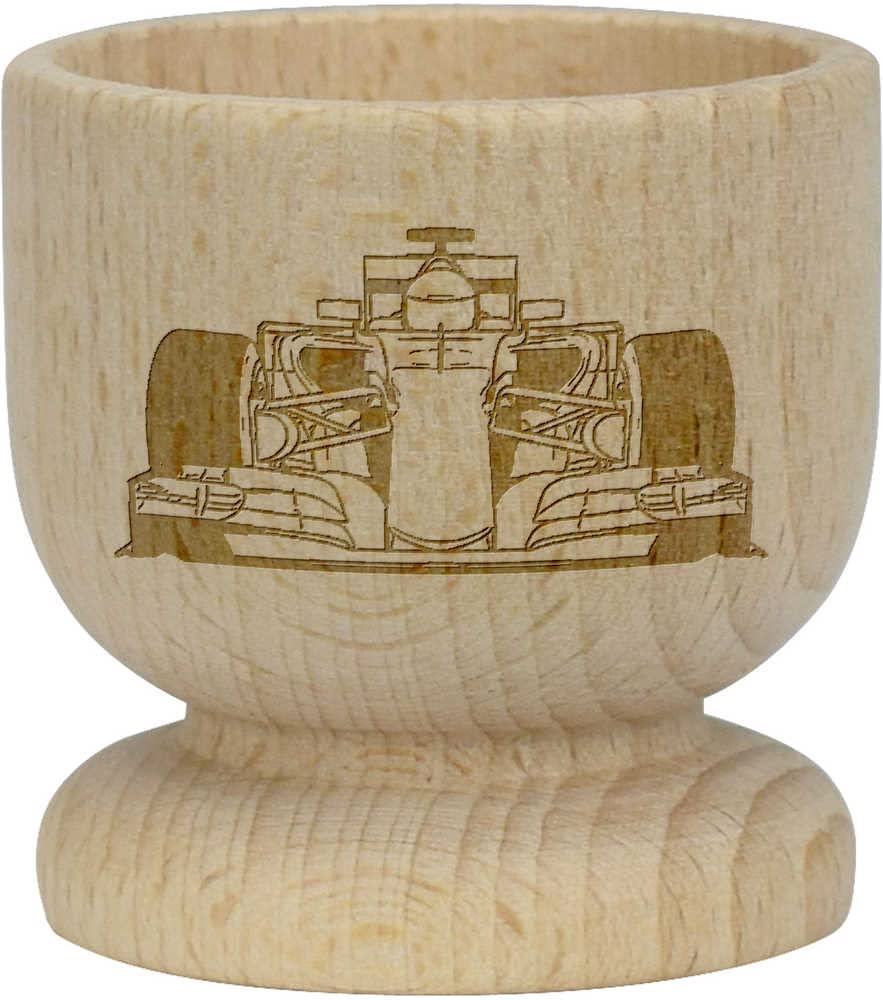 Azeeda 'F1 Race Car' Wooden Egg Cup (EC00020297)