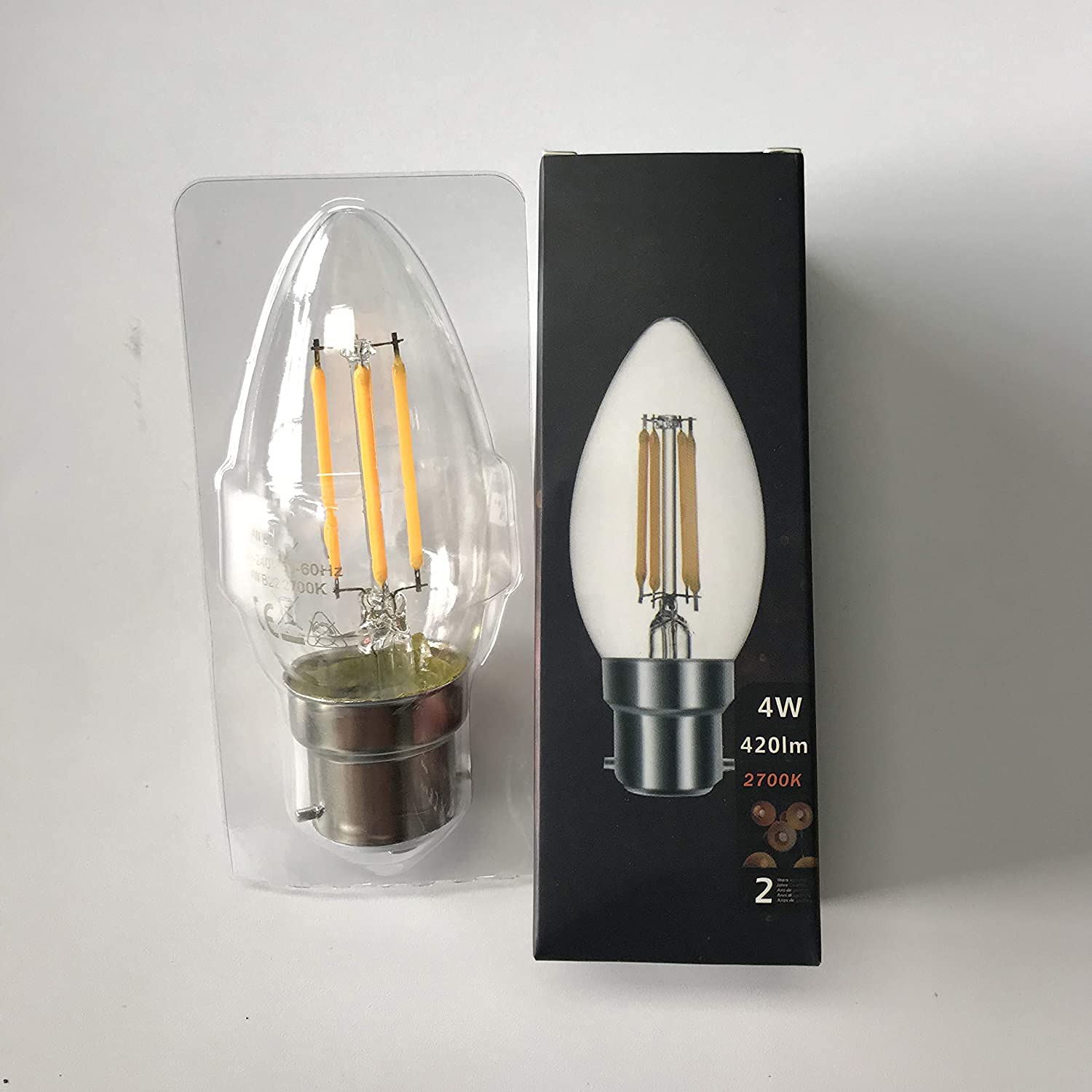 Amazon.co.jp : B22 LED キャンドル電球 ヴィンテージ