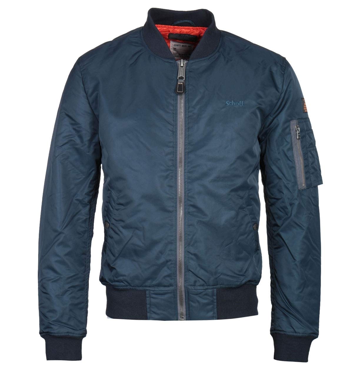 Schott Nyc Men's Navy Blue Schott Jet 17 Navy Bomber Jacket - Medium