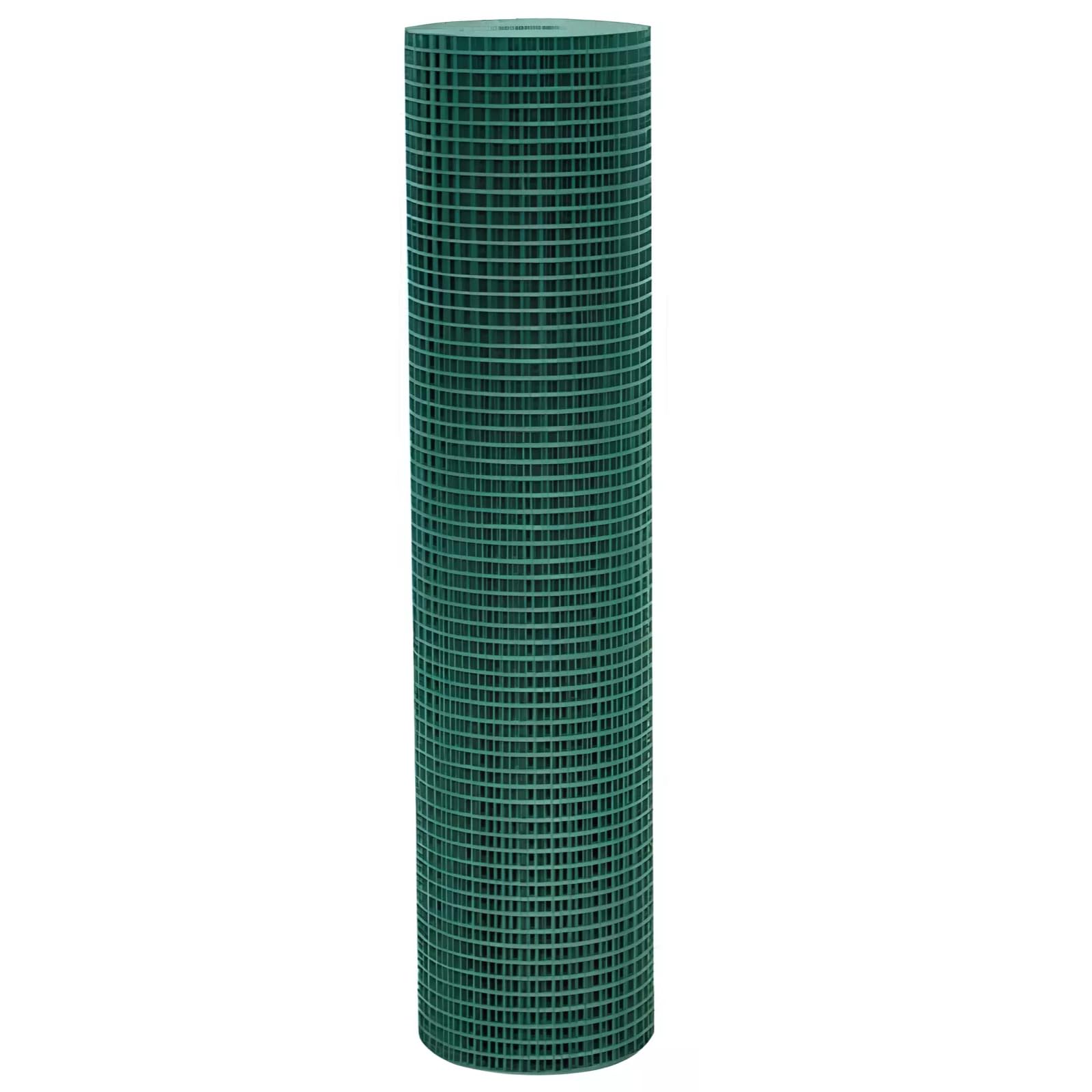 Rete Metallica Plastificata per Recinzione 50/60/80/100/120/150 cm Elettrosaldata Rivestita in PVC Verde Rotolo 25 MT per Recinzioni da Giardino,Animali,Piante Maglia 12,7x12,7 mm (100 cm)