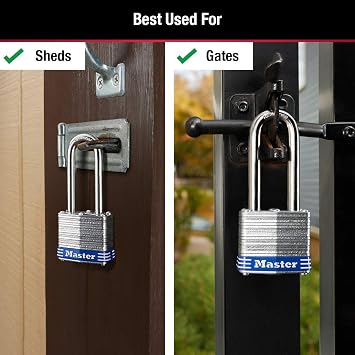 Master Lock 3DLH Outdoor Padlock with Key, 1 Pack
