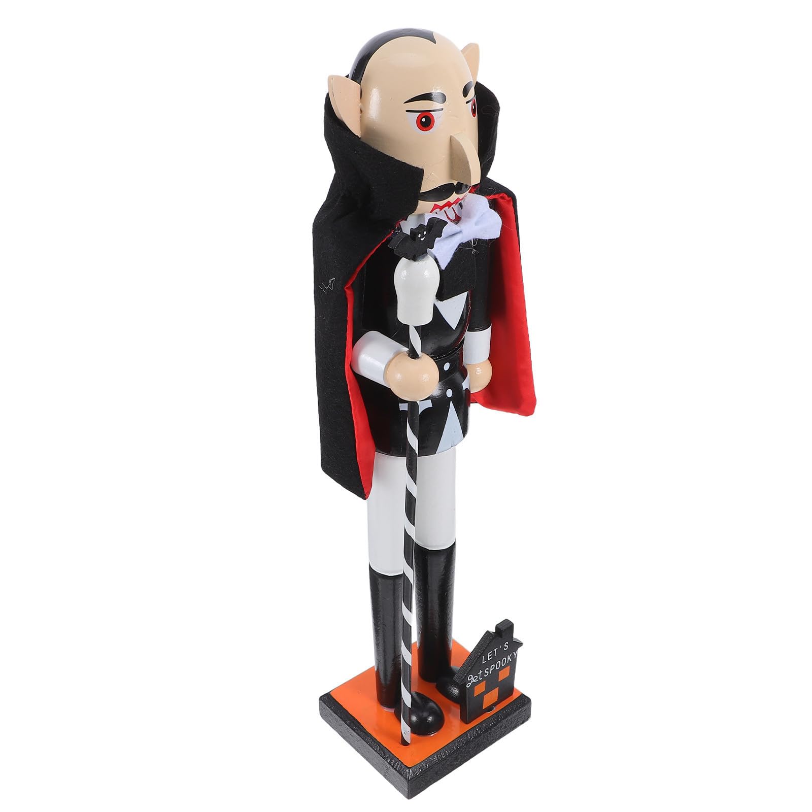 minkissy 2 Stück Nussknackerfigur Halloween Geschenkideen Holz Schwarz