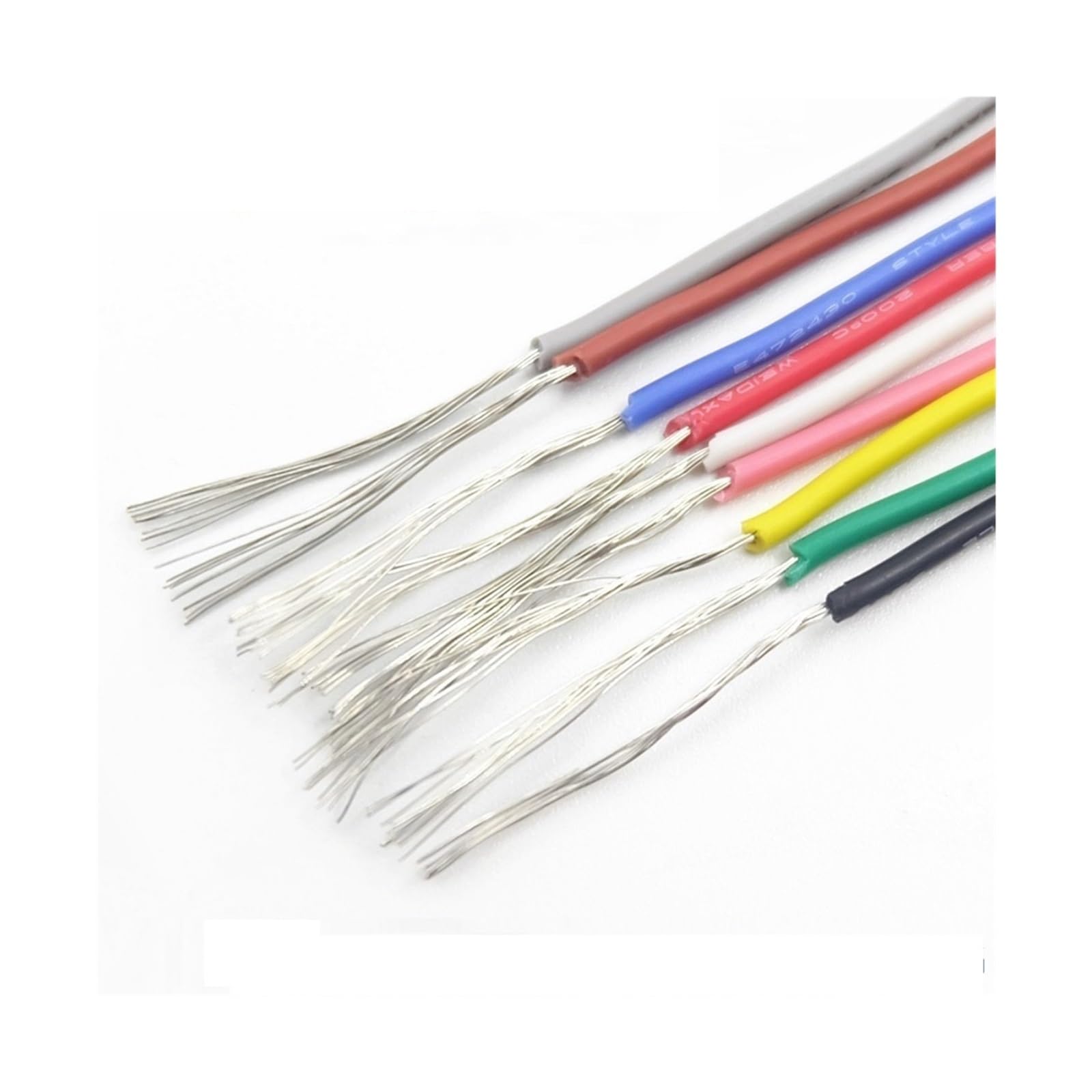 Cable de Cobre de 10M 32 30 28 26 24 22 20 18 16 14 12 10 AWG Cable electrónico LED Flexible Aislado UL3239 de Silicona Suave 3KV (Color : Blue, Size : 10M_12AWG)