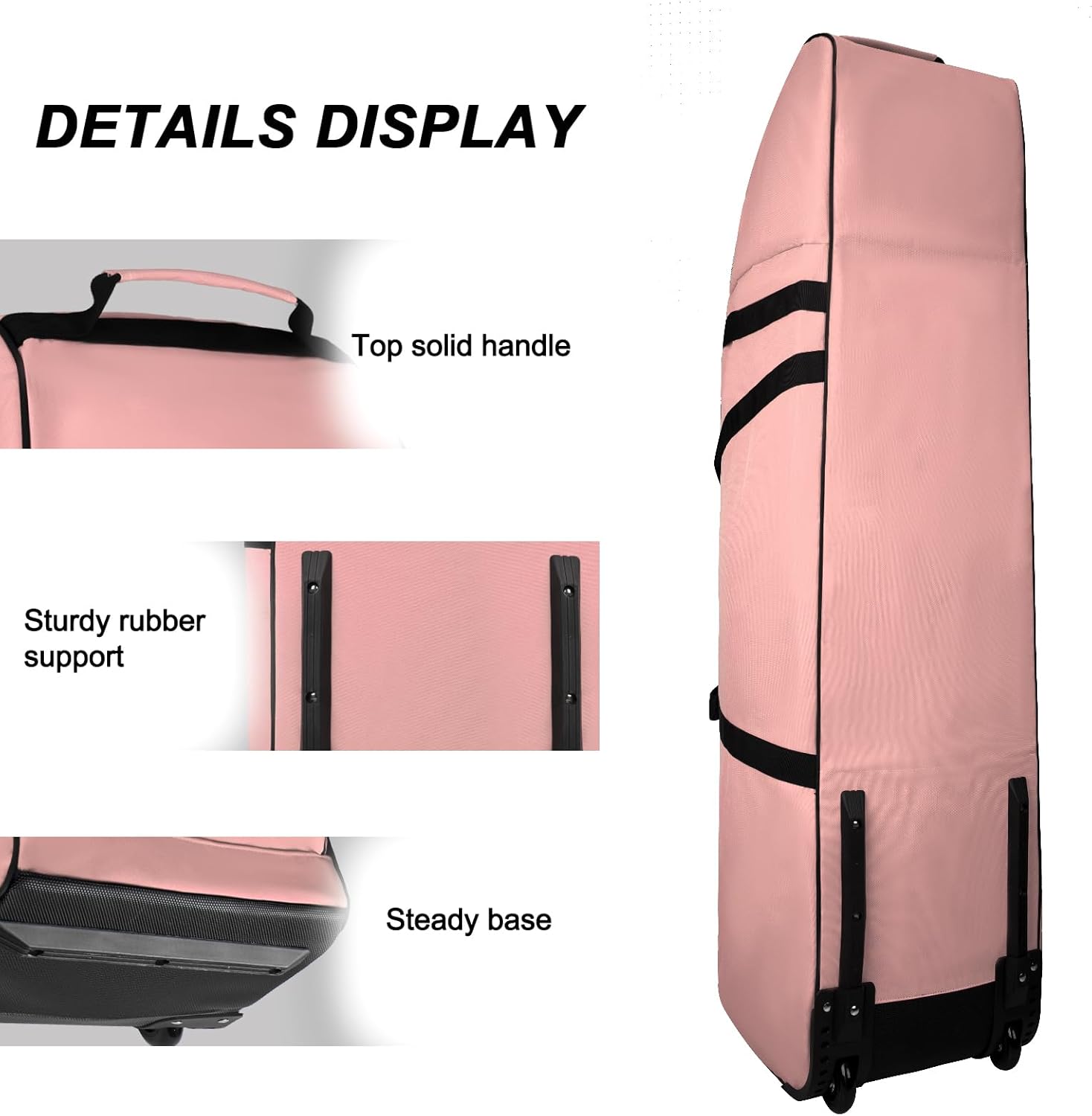 Goloni Golf Travel Bag with Wheels for Airlines, Heavy Duty Golf Club Travel Case, Water Resistant Golf Bag Cover for Air Travel, Portable Foldable Golf Luggage for Men Women