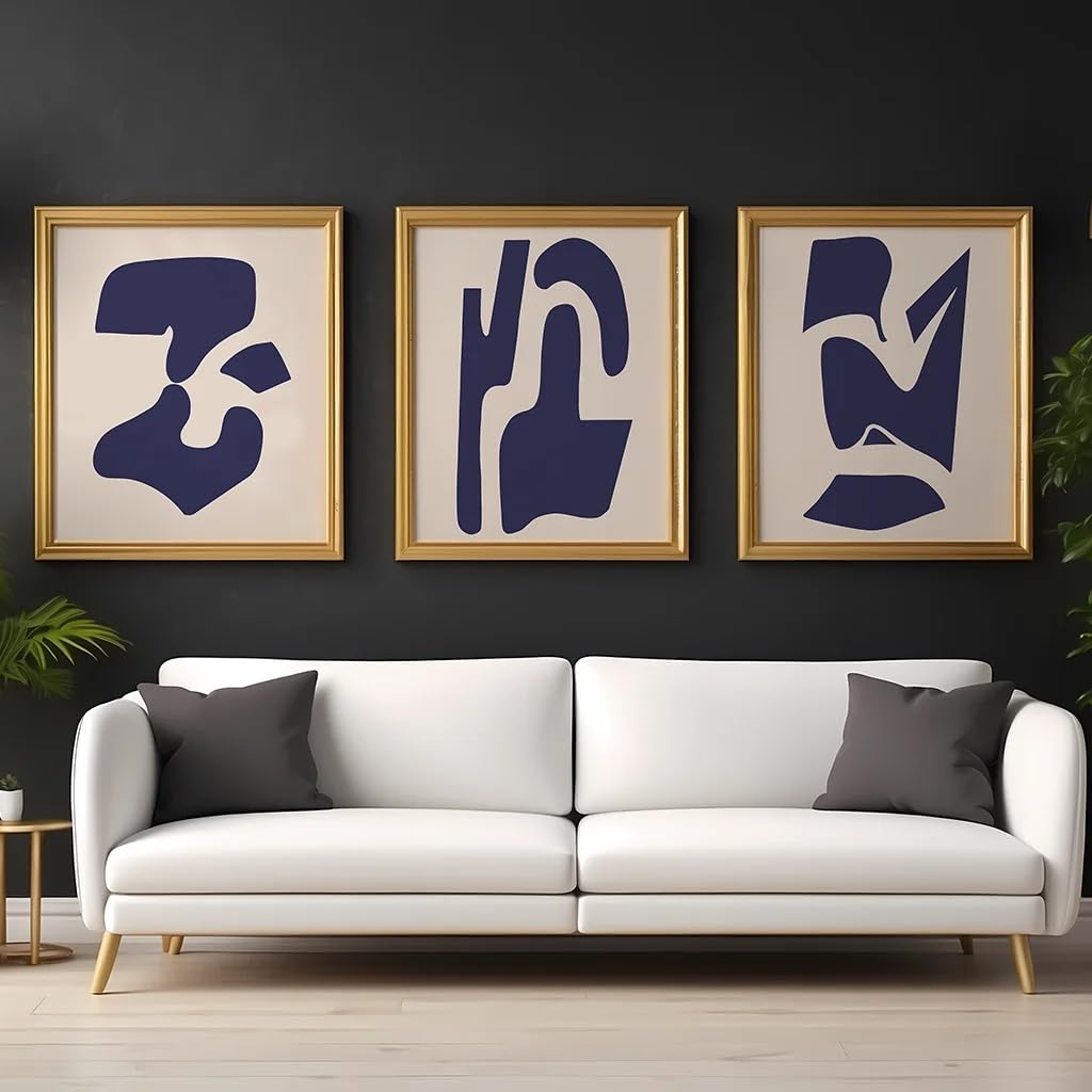 LTjiajuypd Abstract Wall Art Geometric Color Block Canvas Painting Nordic Style Poster Prints For Bedroom Living Room Decor(50x75cm-3Pcs)