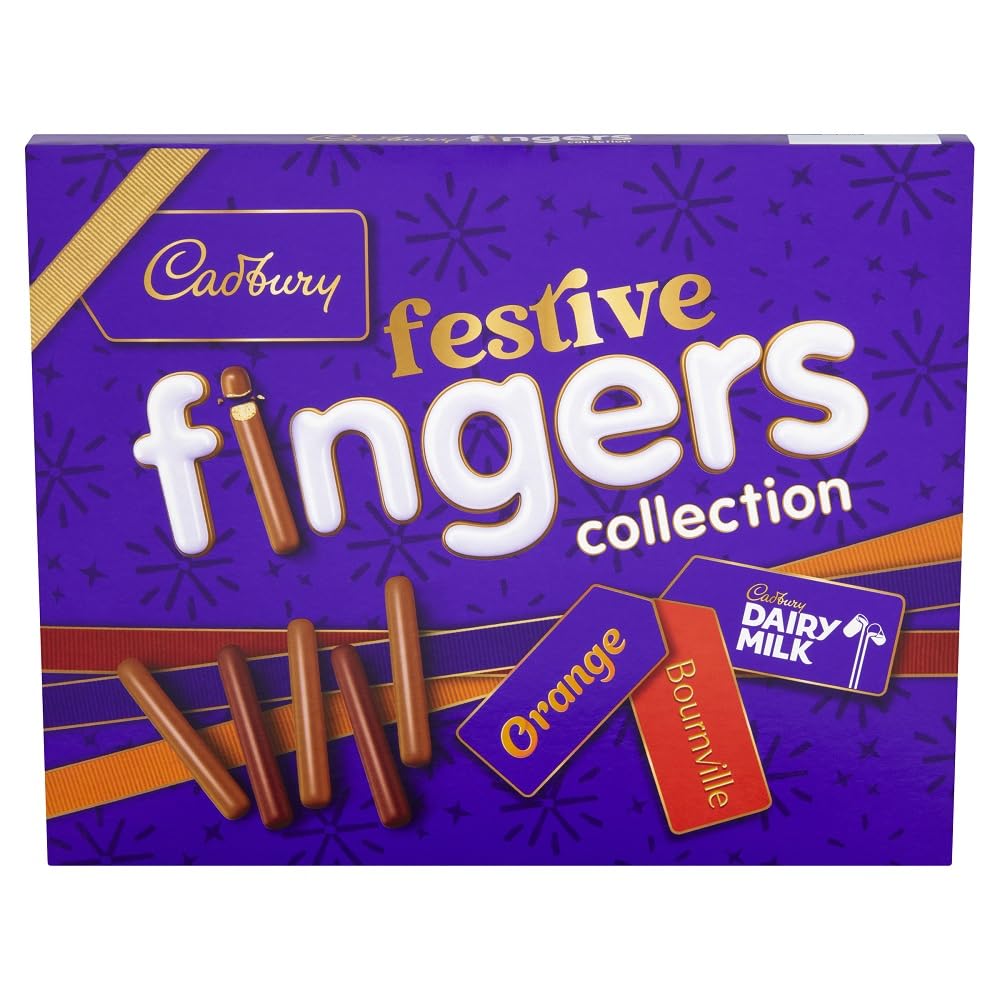 Buy Cadbury Festive Fingers Collection Chocolate Biscuits, 342 g, Bournville, Orange & Cadbury