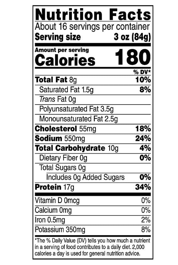 Buffalo Style Chicken Strips. Bite into fully cooked breaded chicken breast with rib meat. , and already in strips. lightly breaded Buffalo style is made with 100% all natural* chicken with no added hormones or steroids.** With 17 grams of protein per serving, Are a great way to add protein to your dishes. [ 48 oz , 3 lb ]