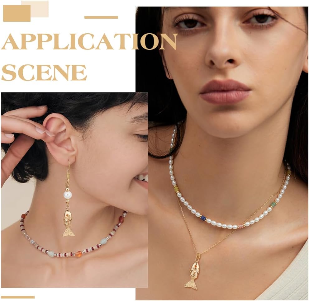 BENECREAT 6Pcs Gold Fish Pendant Real 24K Gold Plated 3D Fish Charm, 0.8x0.3x0.2 Ocean Pendants for DIY Bracelet Necklace Earrings Jewelry Making, Hole: 2x1.2mm - Image 6