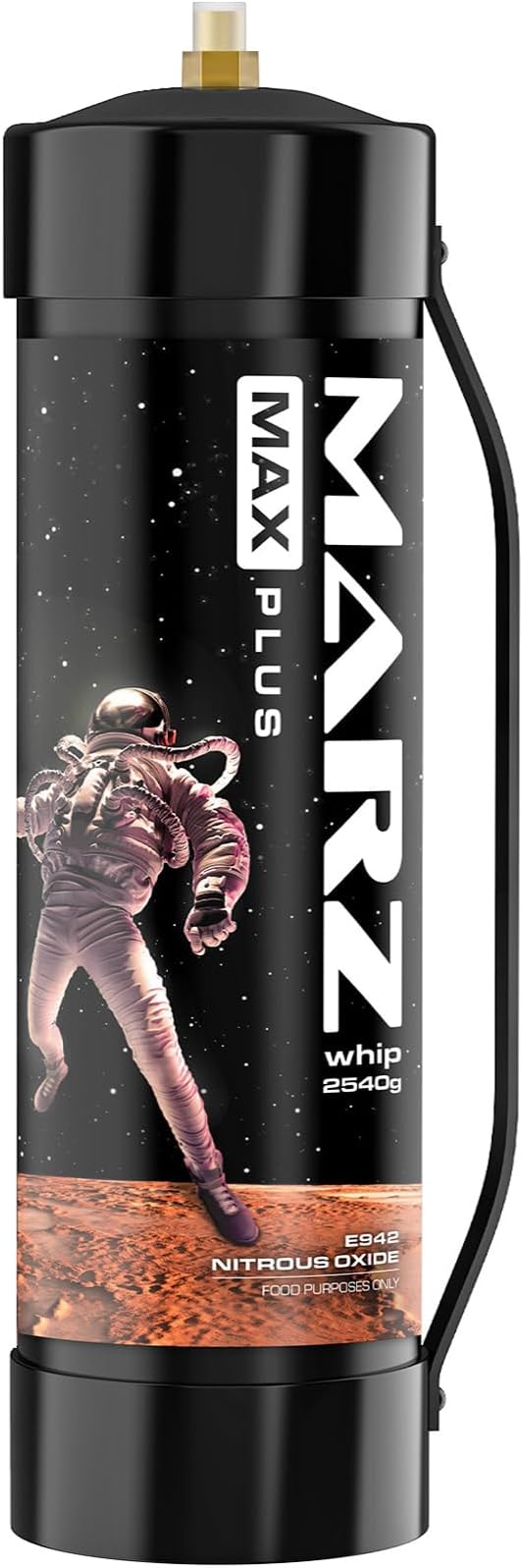 Marz Max Plus Premium Whipped Cream Charger 2540g 4.0L - Food Grade Nitrous Oxide Tank Pure Flavored N2O Chargers - For Any Standard Whipping Cream Dispenser (1, 2540g 4.0L)