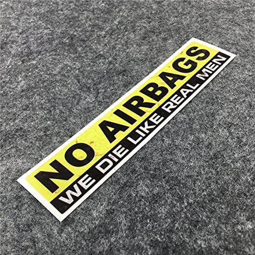DXYMOO 2PCS Funny Warning NO AIRBAGS WE DIE Like Real Man Car Window Sticker Reflective Car Styling 15x3cm