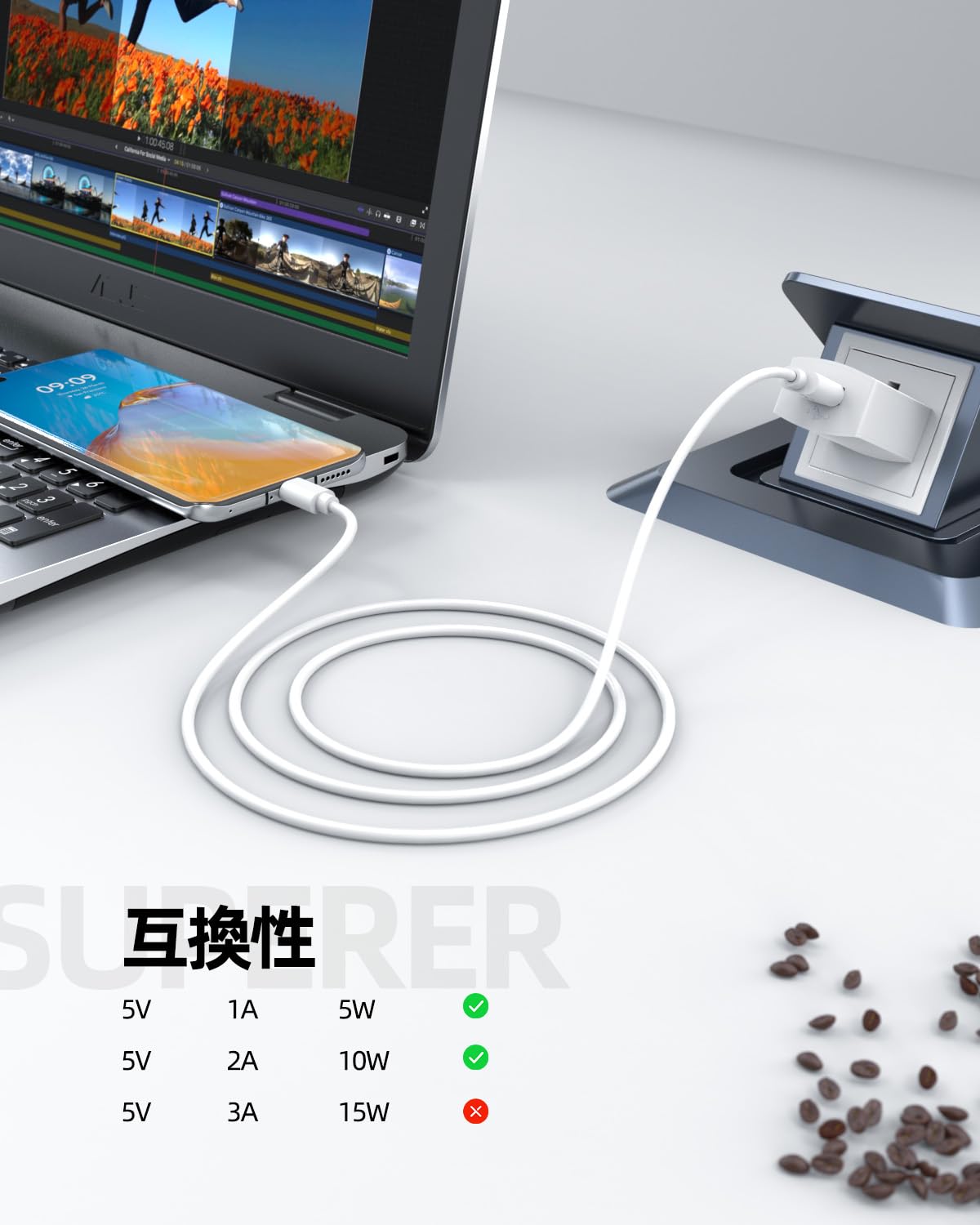 Amazon | PSE認証 Micro USB 10W 充電器 ドコモ らくらくホン F-03K F 