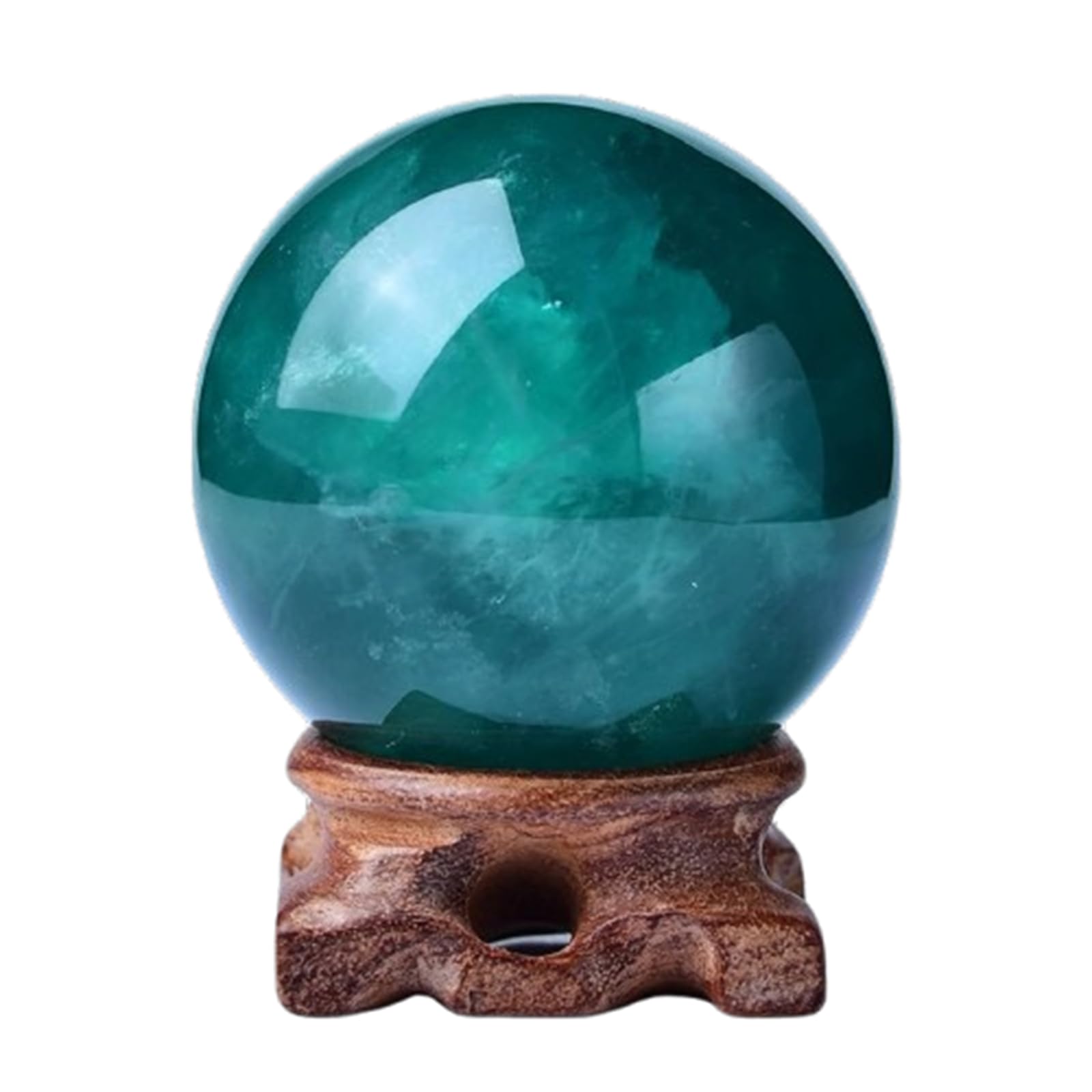 CYVXCPPGI Fluorite Crystal Ball Green Quartz Gemstone Sphere Decorative Stone Sphere Ball for Feng Shui Divination Home Decor,12cm