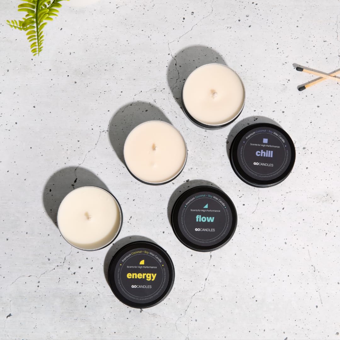 Go Candles Premium Duftkerzen Geschenkset | 3 Aromatherapie-Kerzen | Natürliches Kokosnuss-Sojawachs | Sauberes Abbrennen | Handgegossen in den USA | Luxuriöser Raumduft | Zitrus-, Kräuter- und