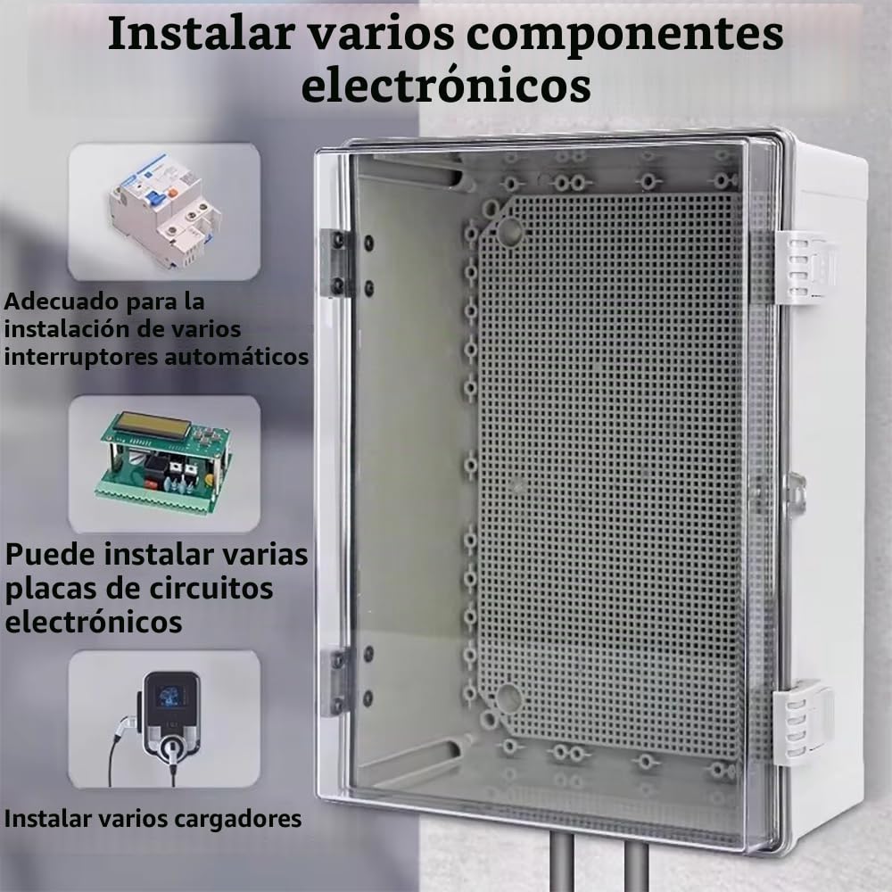 NEWFUN Cuadro Electrico, Armario Electrico IP66, Armario de Distribución Exterior con Accesorios de Montaje en Pared 300×300×170MM