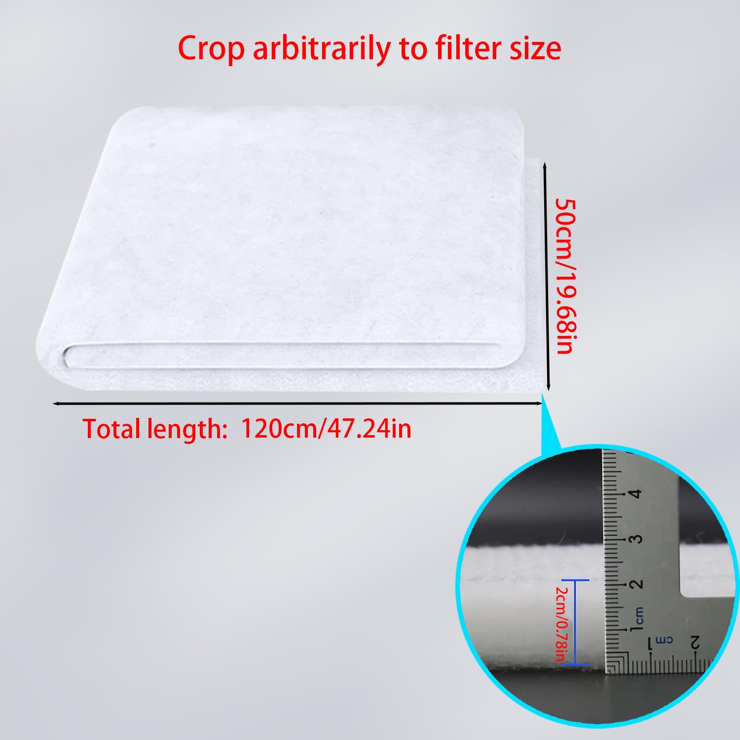 Filtro De Aire Acondicionado Por Conductos Filtrina G4 – Rollo De 50x120cm, Fibra De PET De 2cm De Grosor, Filtración De Polvo Industrial Para Ventilación Y Aire Acondicionado