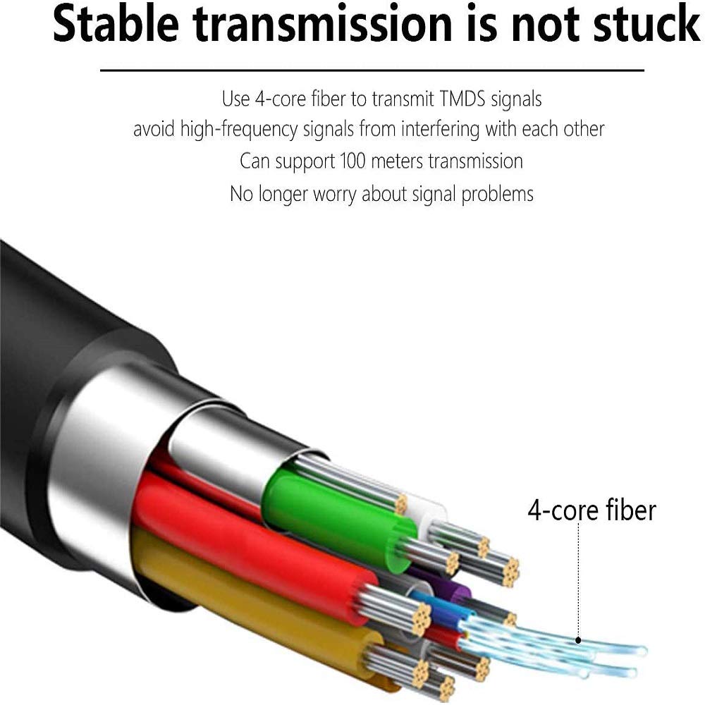 Cavo HDMI in fibra ottica 10 m supporta 4K60 4:4:4 Chroma eARC 18G/BPS HDR D-o-l-b-y Vision and Atmos, HDCP2.2, cavo attivo HDMI ultra sottile e flessibile, in lega di zinco, AOC30